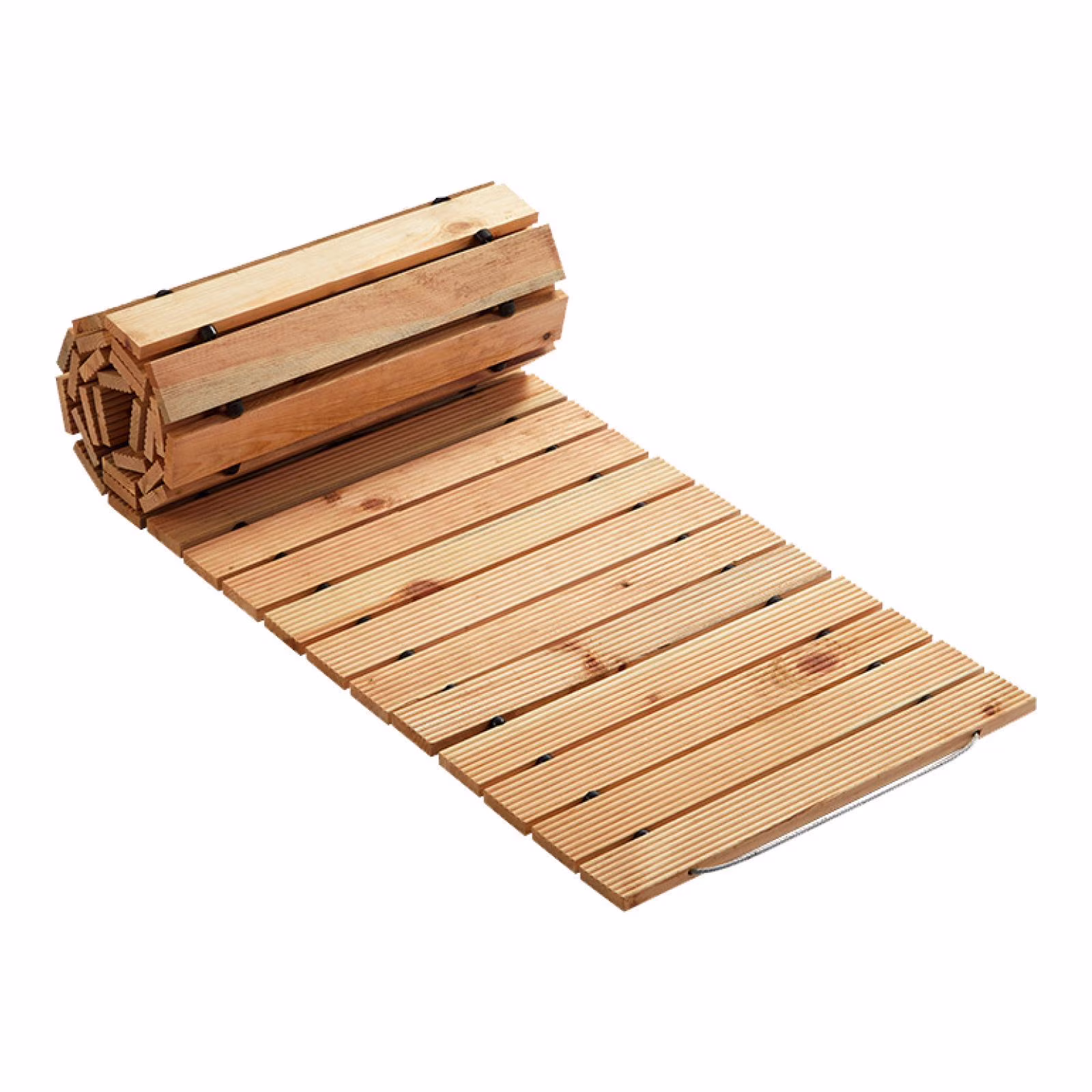 figatia Wooden Garden Pathway Boardwalk Path Non Slip Weather Resistant Decorative Roll Out Straight Walkway for Beach Outside Garden Length 8.01Ft