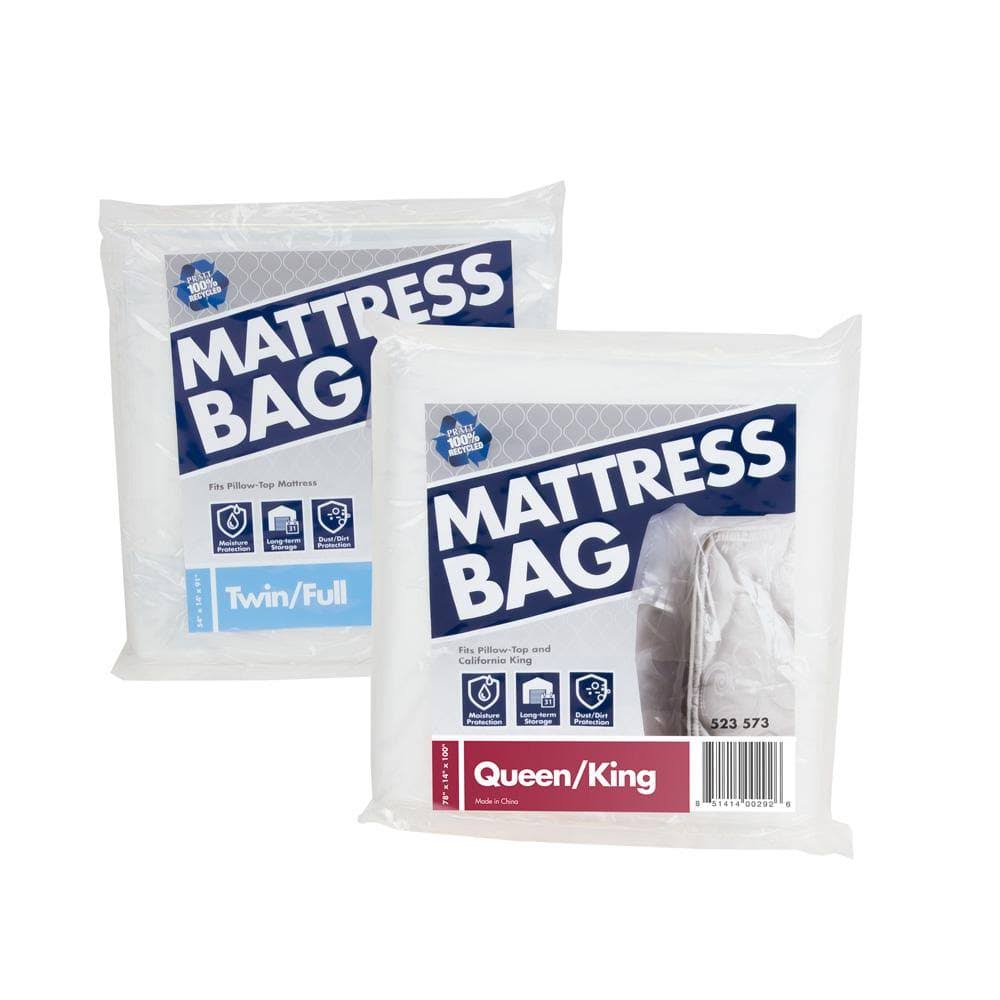 Pratt Retail Specialties Twin/Full Mattress Bag Plus Queen/King Mattress Bag Combo Pack