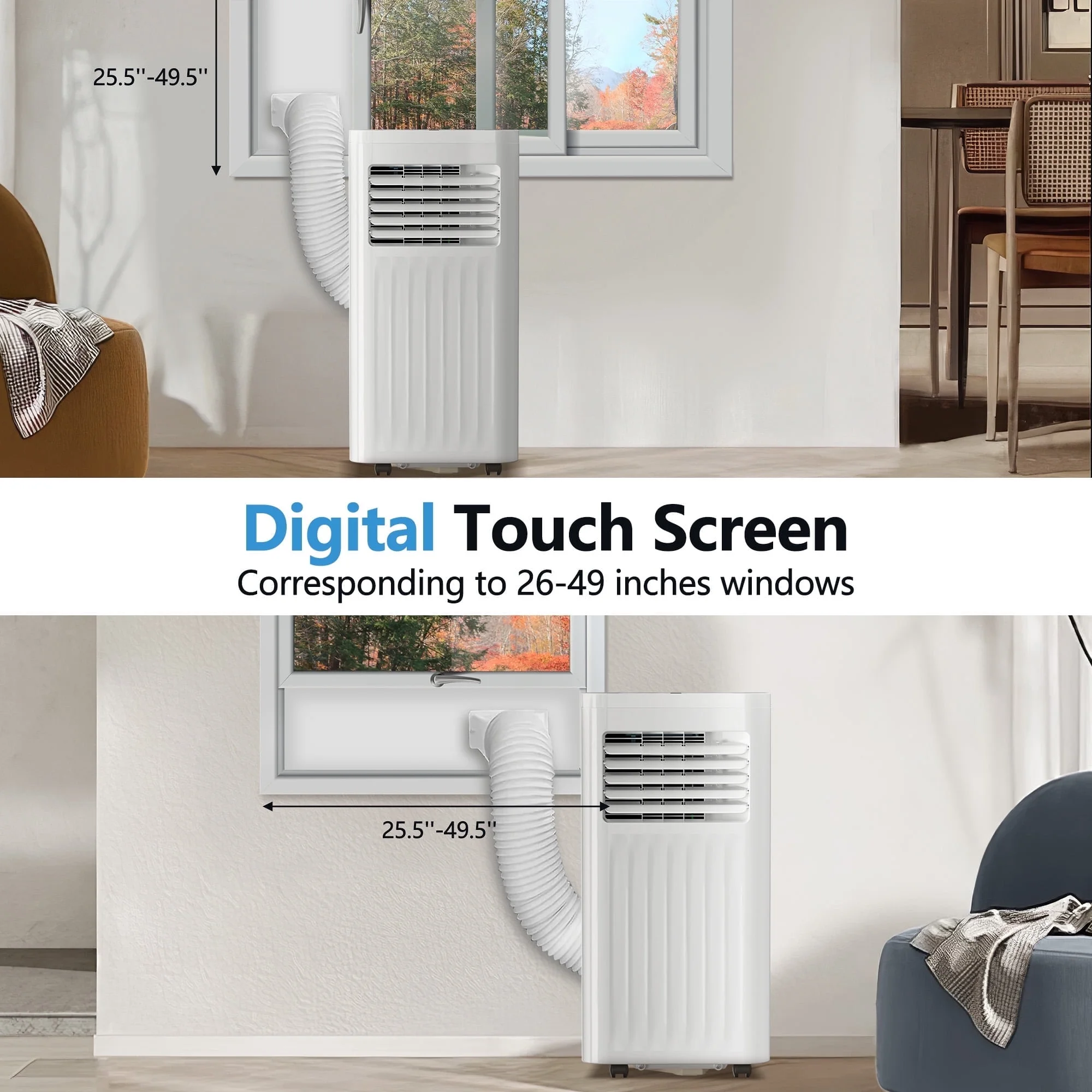 Portable Air Conditioner 8000 BTU Ashrae, Covers up to 350 Sq. Ft.,3-in-1 with Dehumidifier/Fan/Sleep Modes, Remote Control, 24-Hour Timer(8000) - Image 7