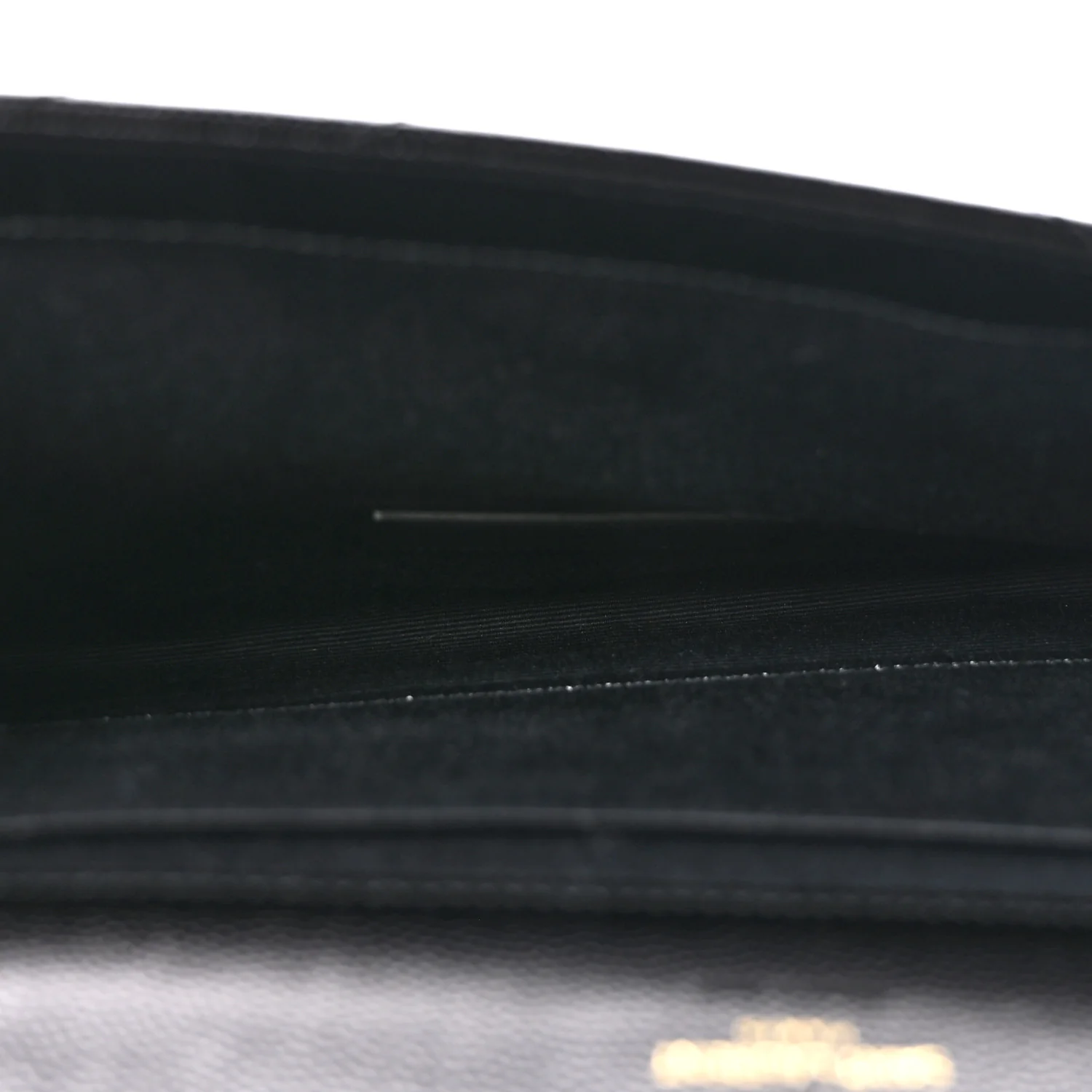 Grain De Poudre Matelasse Chevron Monogram Envelope Clutch Black