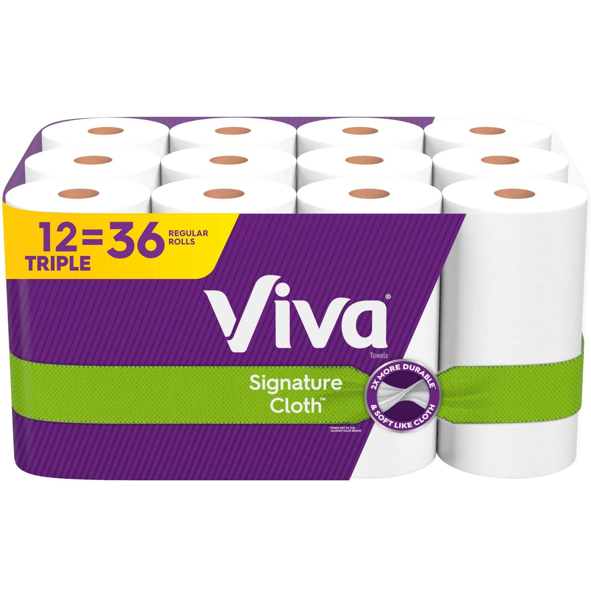 Viva Signature Cloth Choose-A-Sheet Paper Towels - 12 Triple Rolls