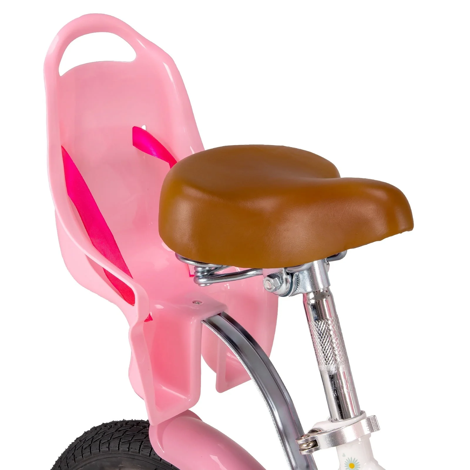 JOYSTAR Little Daisy 12 Inch Kids Bike for 2 3 4 Years Girls with Training Wheels Princess Kids Bicycle with Basket Bike Streamers Toddler Cycle Bikes White Image 5