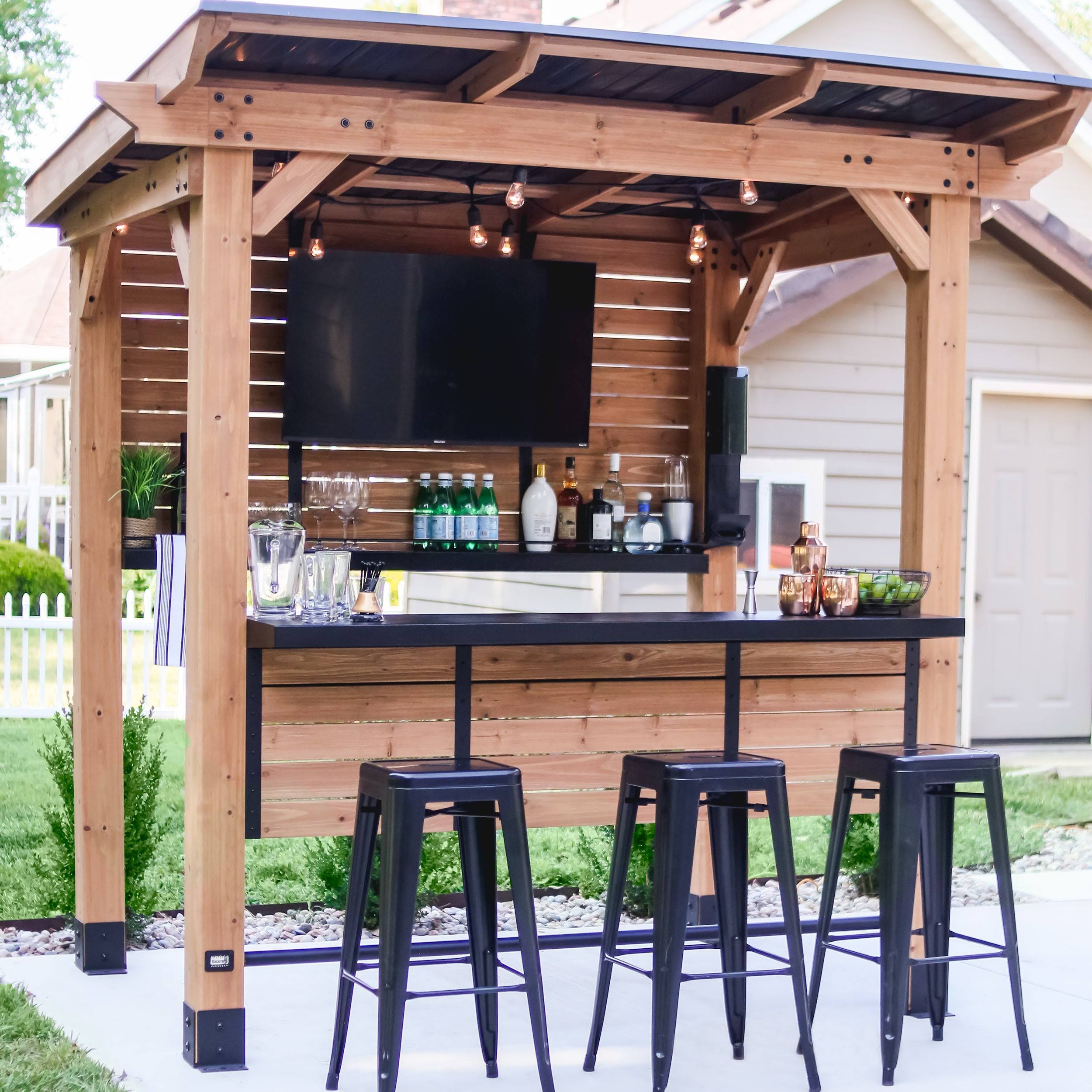 Backyard Discovery Cedar Springs Outdoor Bar Assembled