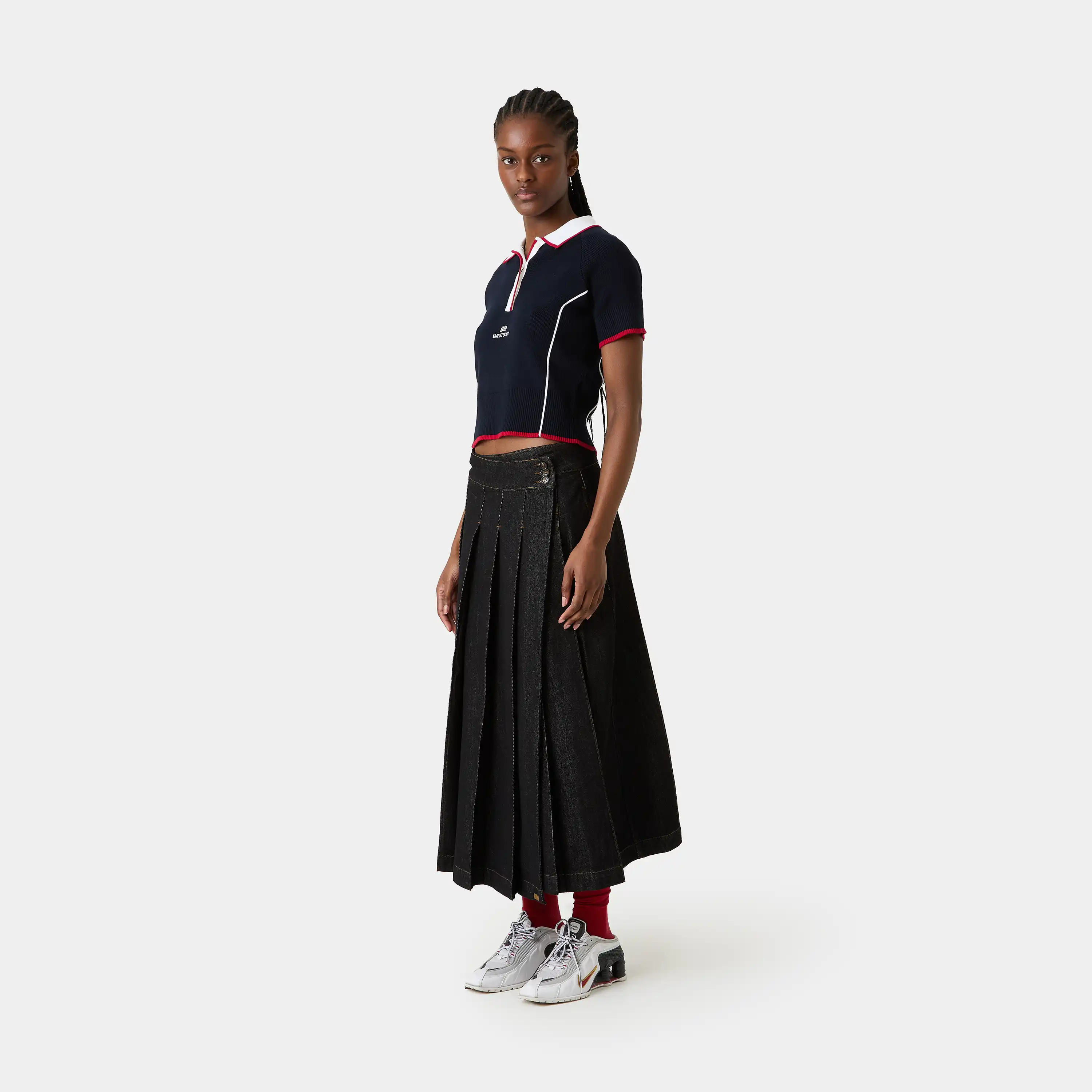 Fete Navy Knit Polo