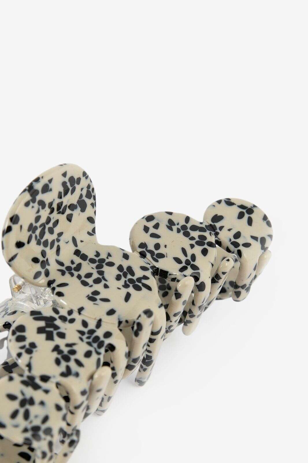 Witte haarklem met stippen