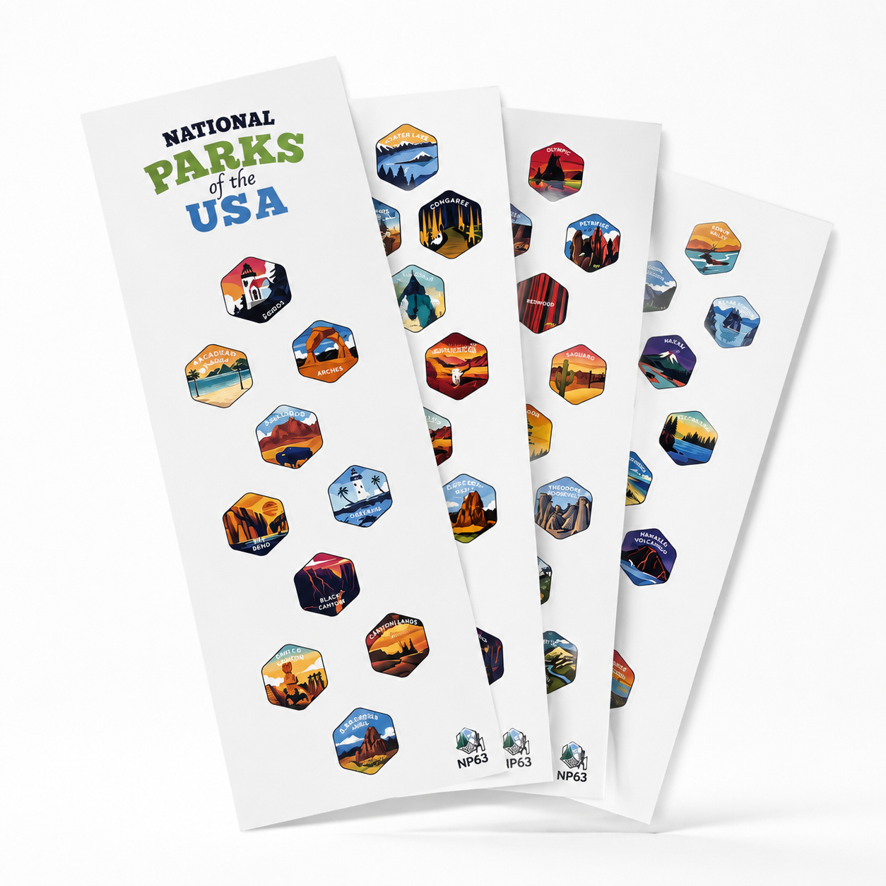 NP 63 Extra National Parks Sticker Sheets