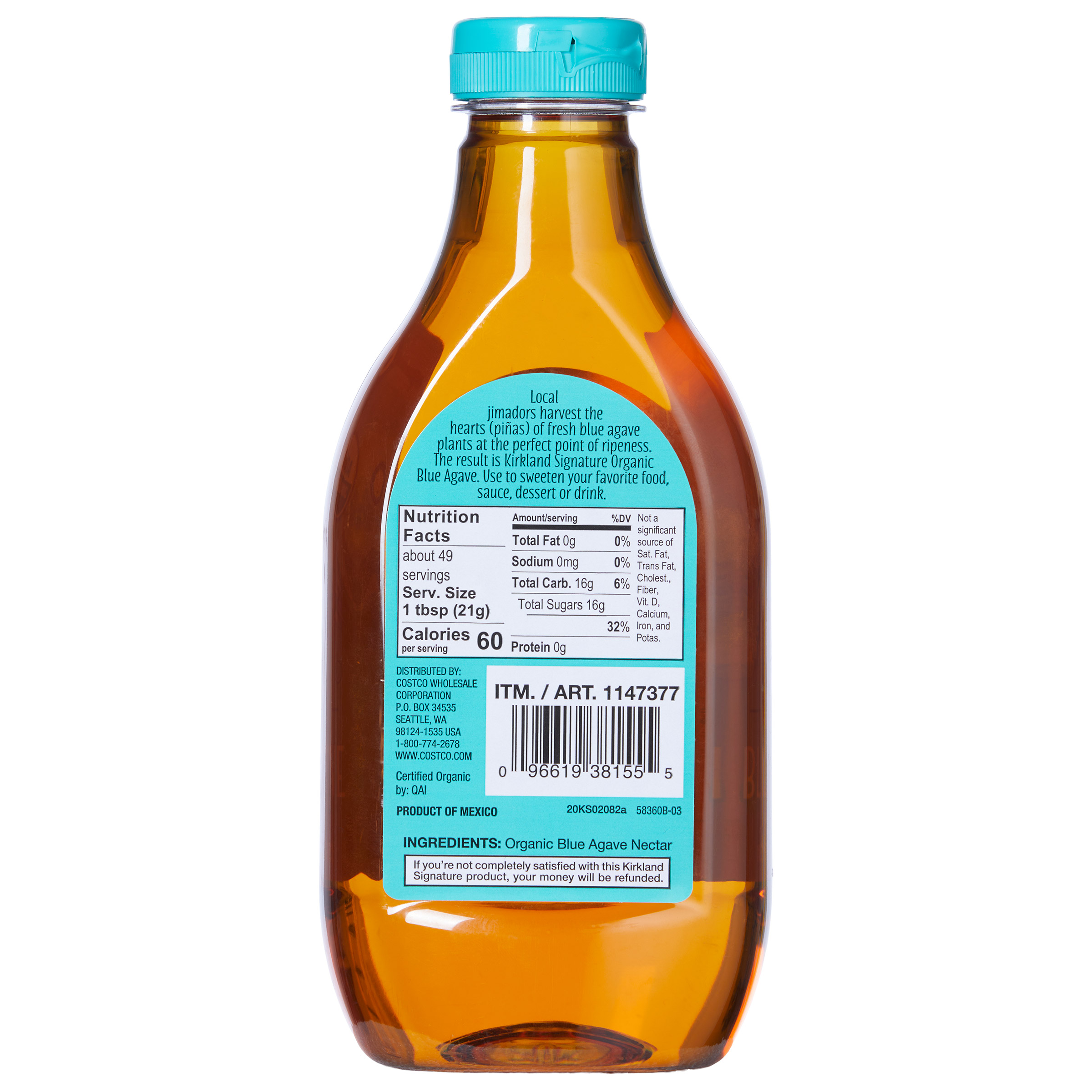 Kirkland Signature Organic Blue Agave, 36 oz, 2 - Count