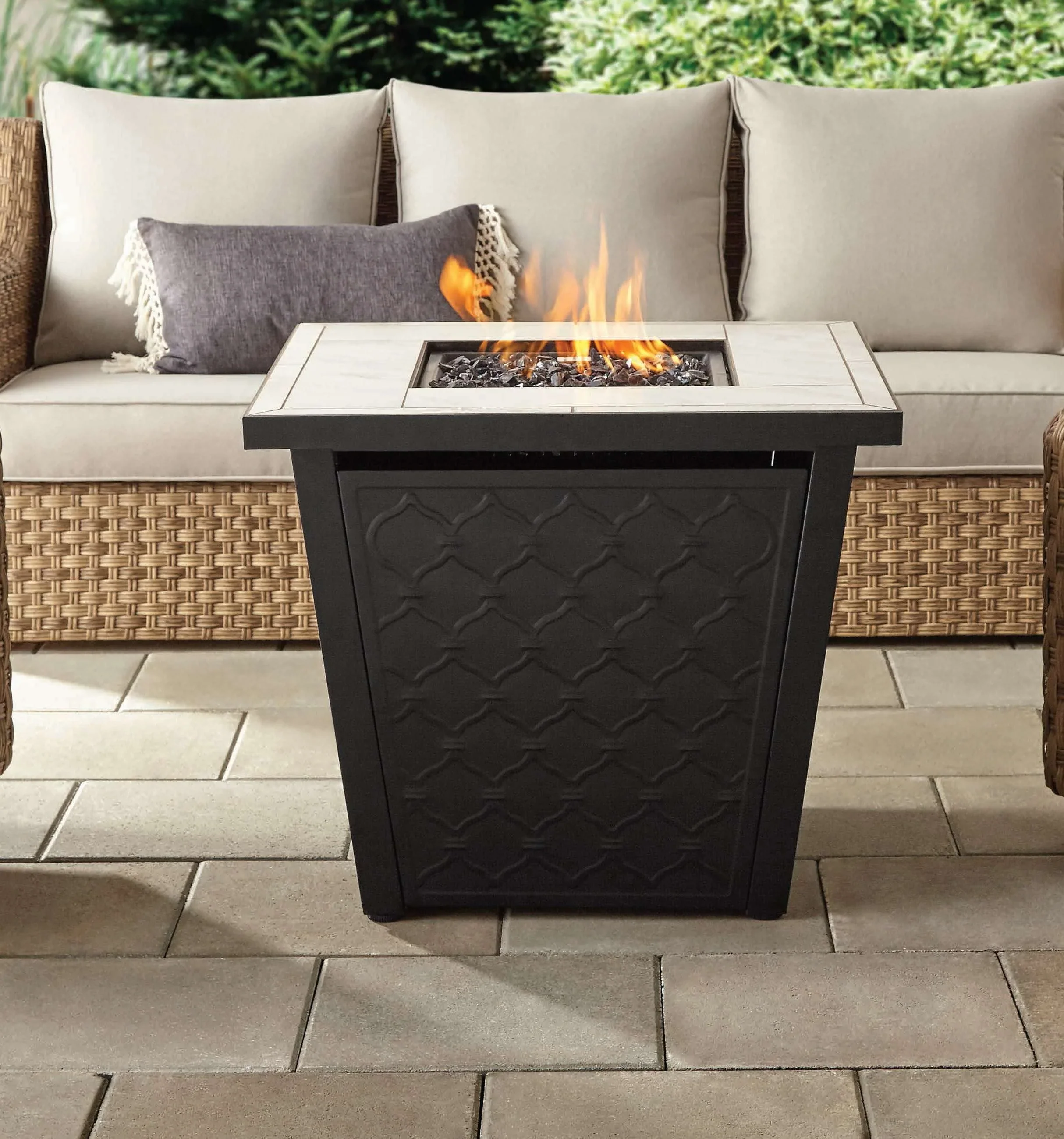 Better Homes & Gardens River Oaks 30” Square Gas Fire Pit Table