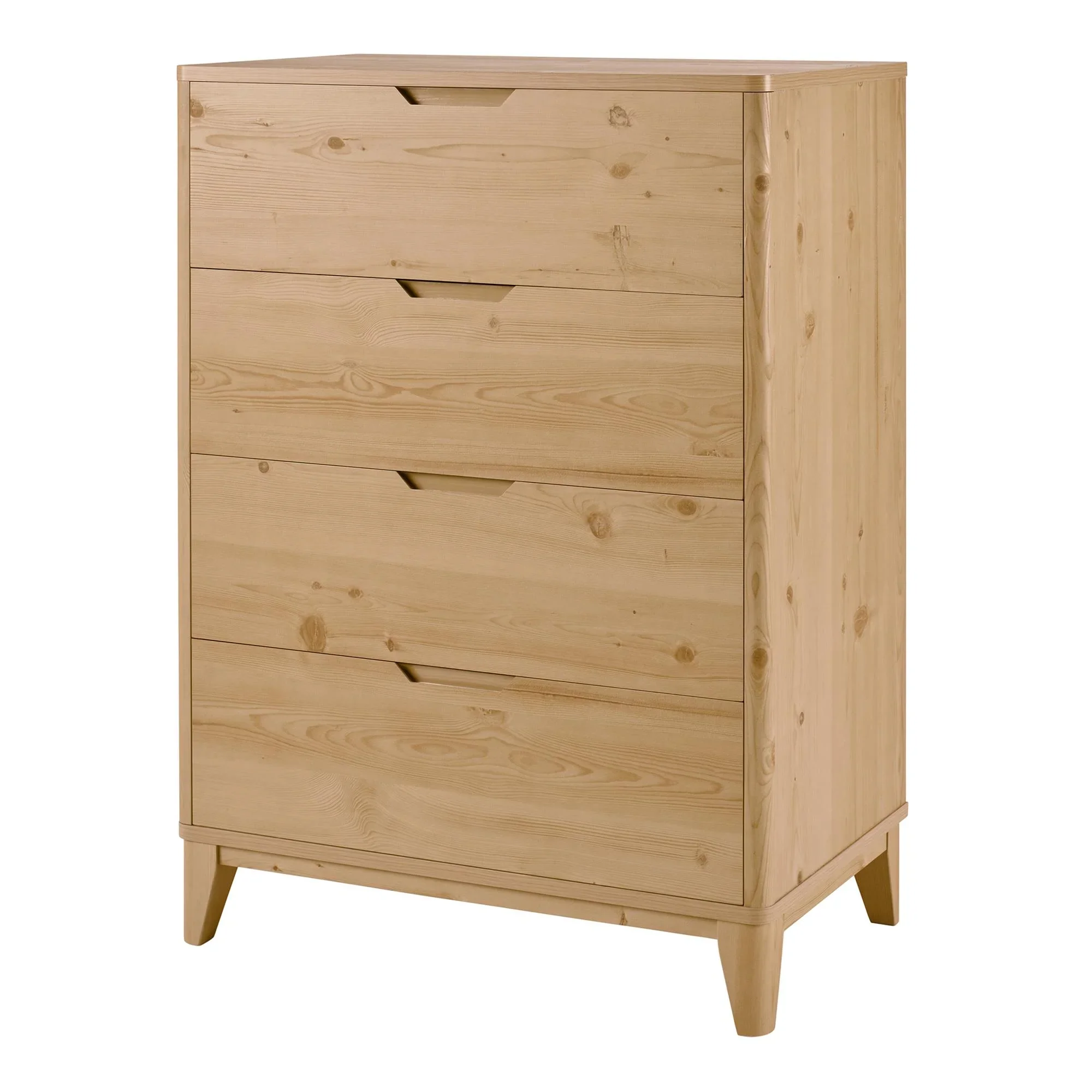 Better Homes & Gardens Leighton 4 Drawer Dresser, White and Natural