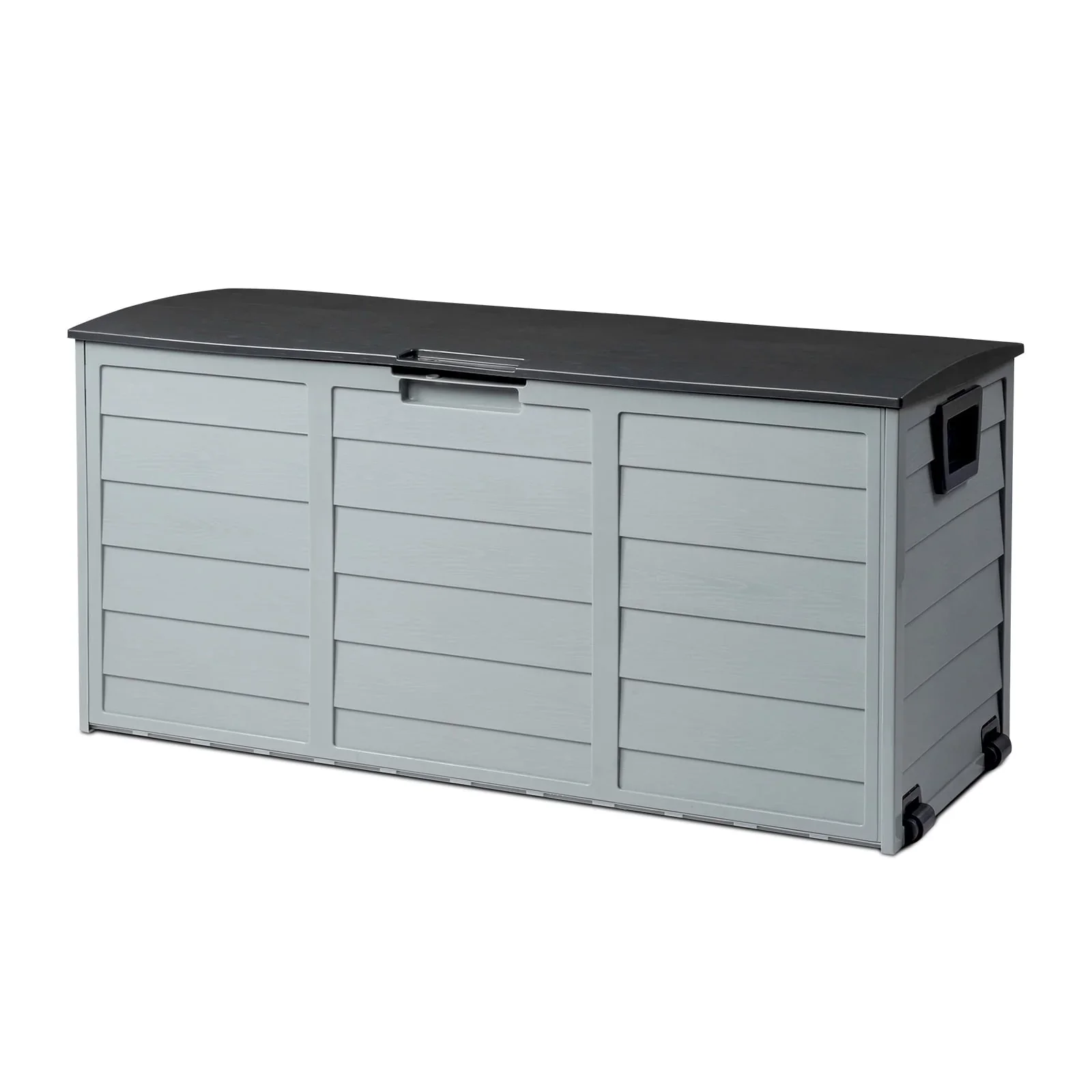 Ktaxon 75gal Outdoor Garden Plastic Storage Deck Box Chest Tools Cushions Toys Black