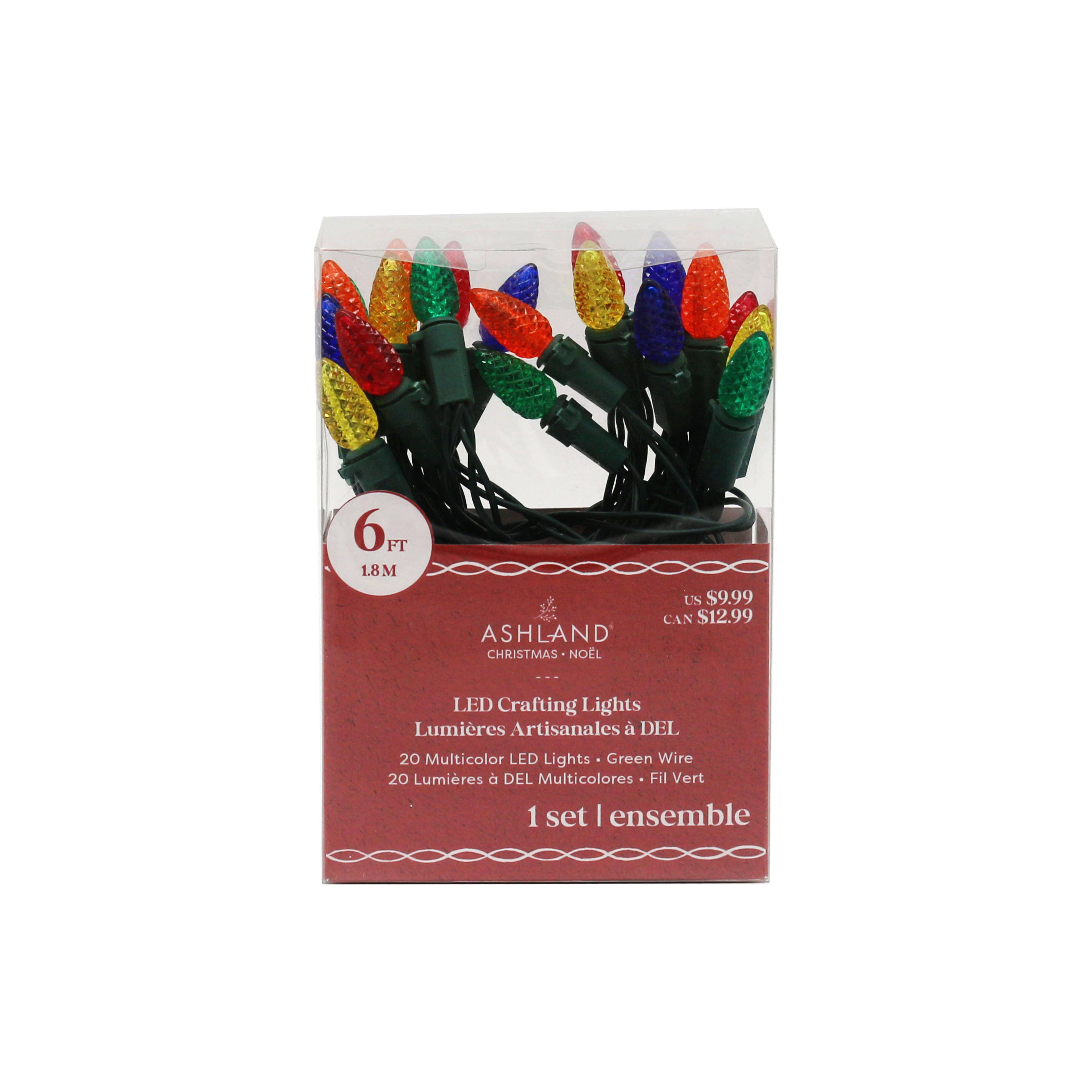 6ft Multicolor Vintage Bulb LED Crafting Lights with Green Wire by Ashland | Michaels