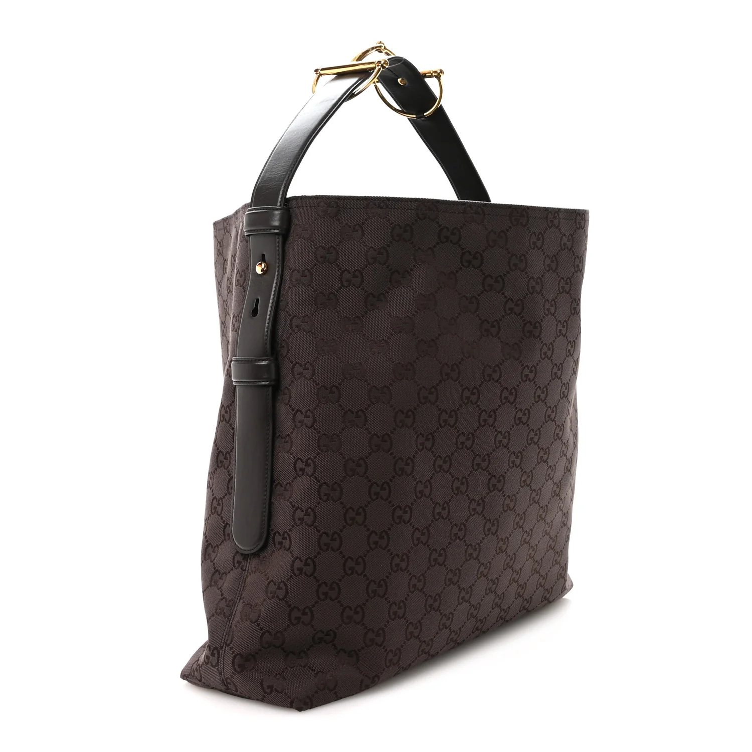 GG Supreme Monogram Large Beatrix Tote Dark Brown