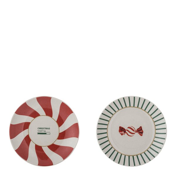 Yule tallerken 12,5 cm 2 stk julemotiv
