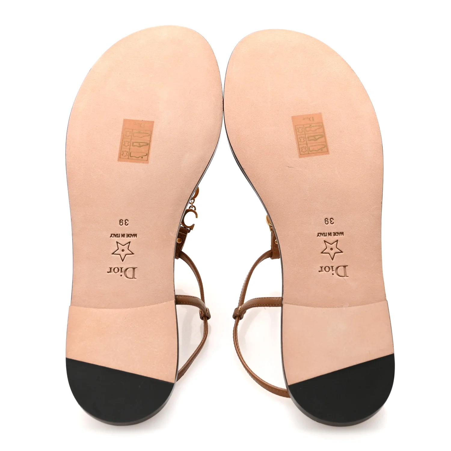 Calfskin C'est Dior Sandals 39 Cuir