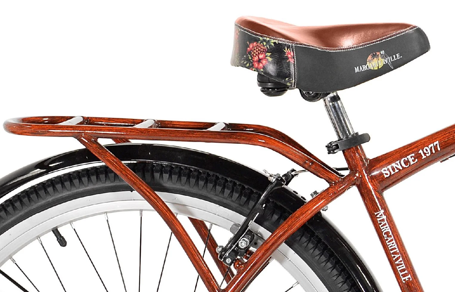 26" Men's Cruiser Bike, Wood Grain Color Image 6