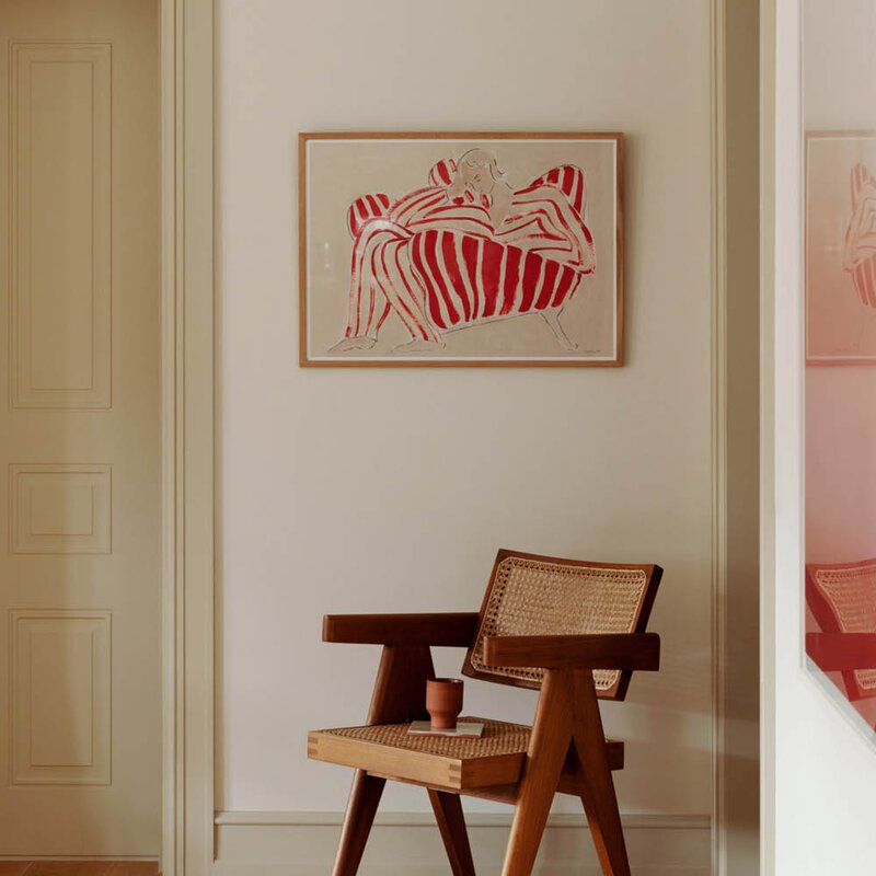 The Poster Club x Sofia Lind poster 50x70 cm red chair