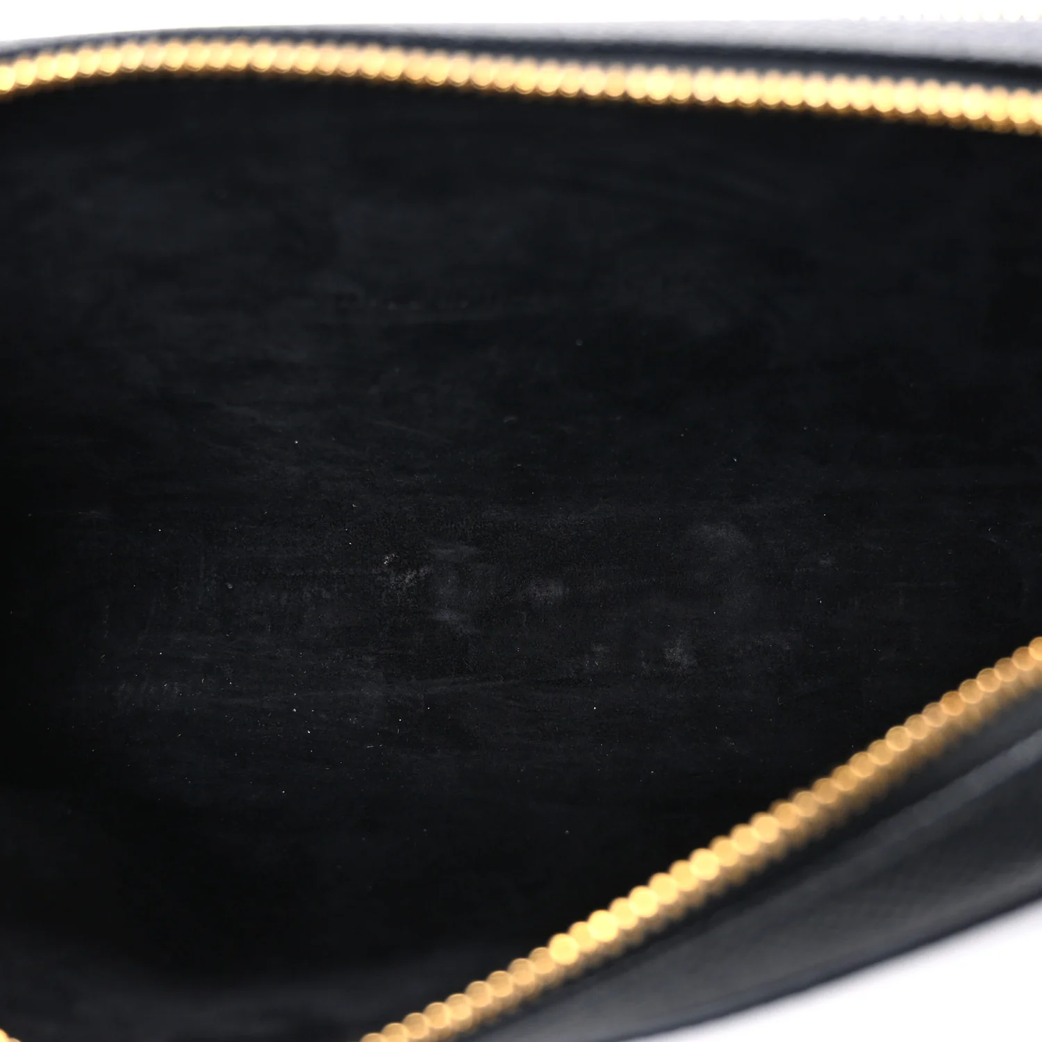 Grained Calfskin Caro Double Pouch Black