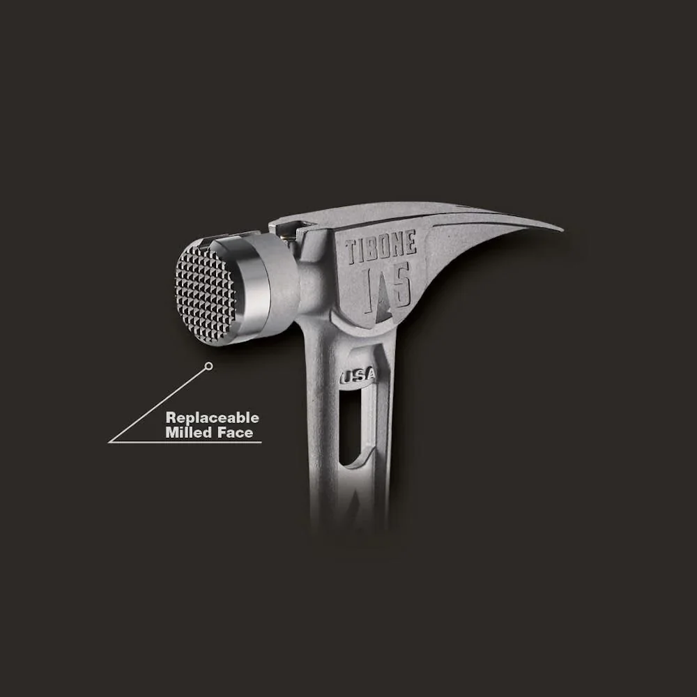 Stiletto TIB15MC 15-oz TIBONE Titanium Hammer Milled Face with Curved Handle