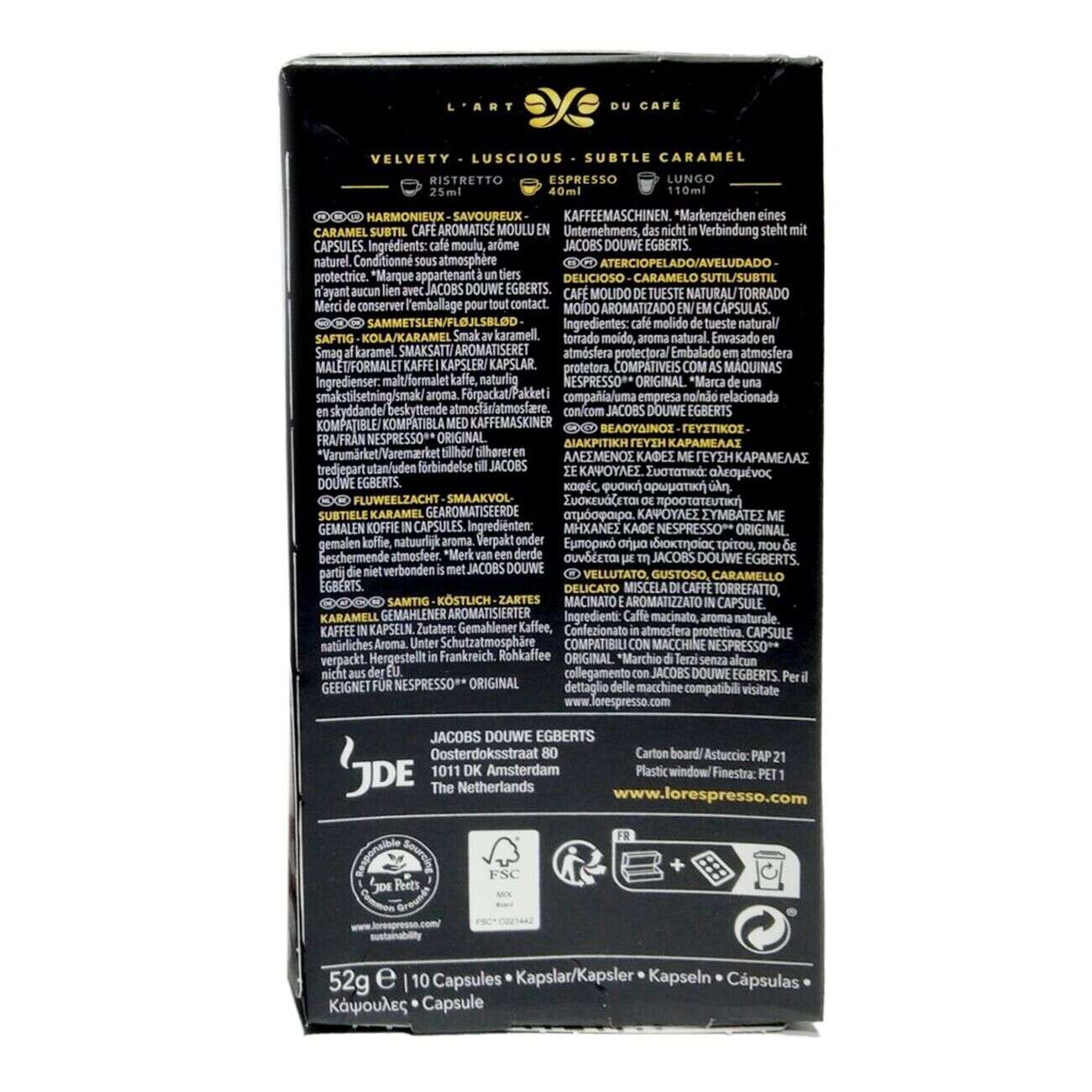 Café capsule L'or Caramel 10 doses