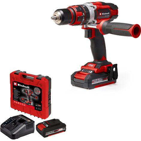 Einhell Perceuse Visseuse à percussion sans fil TE-CD 18/48 Li-i (2 x 2,0 Ah) PXC (Li-ion, 18V, Couple 48 Nm) Livré avec 2 Batteries 2,0Ah et Chargeur — vue 1