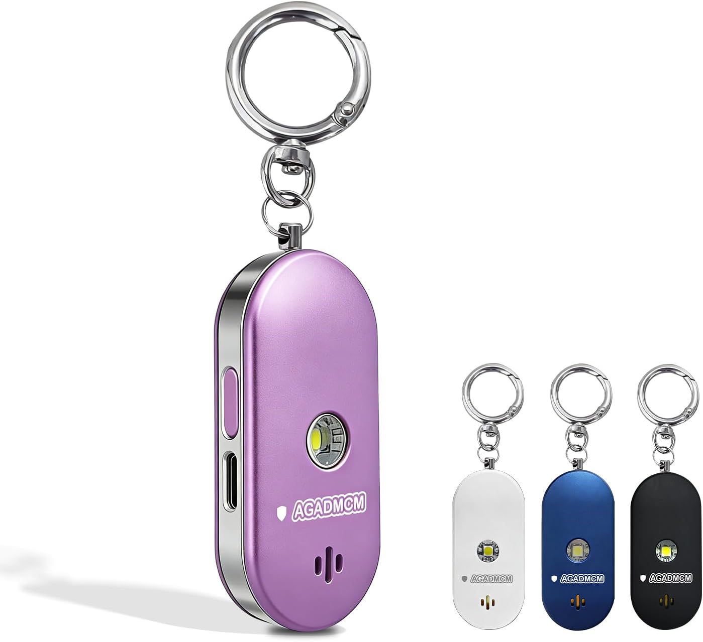 Personal Safety Alarm Keychain, 130dB Dual-Sided Speakers, Lightweight Aluminum Alloy, Loud Emergency Self Defense Alarm with LED Light for Women, Kids & Seniors