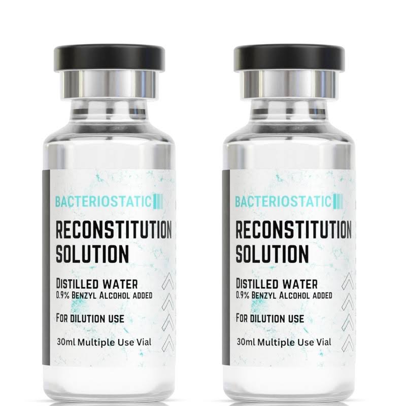 Bacteriostatic Reconsitution Solution 30 ml in Glass Vial, 2 Pack Sterile Injection Port