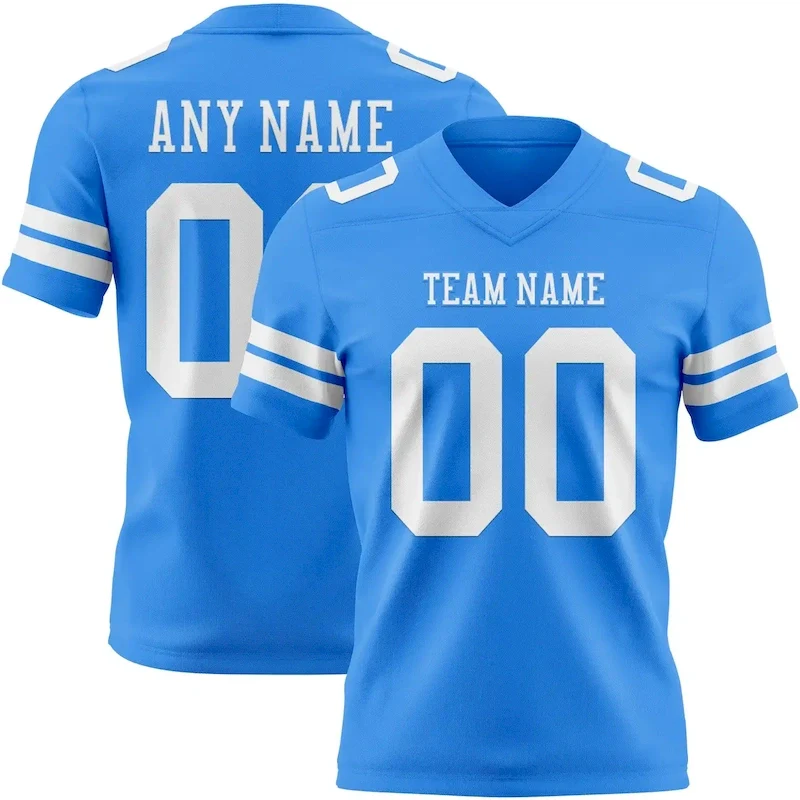 Custom Powder Blue White Mesh Authentic rugby jersey
