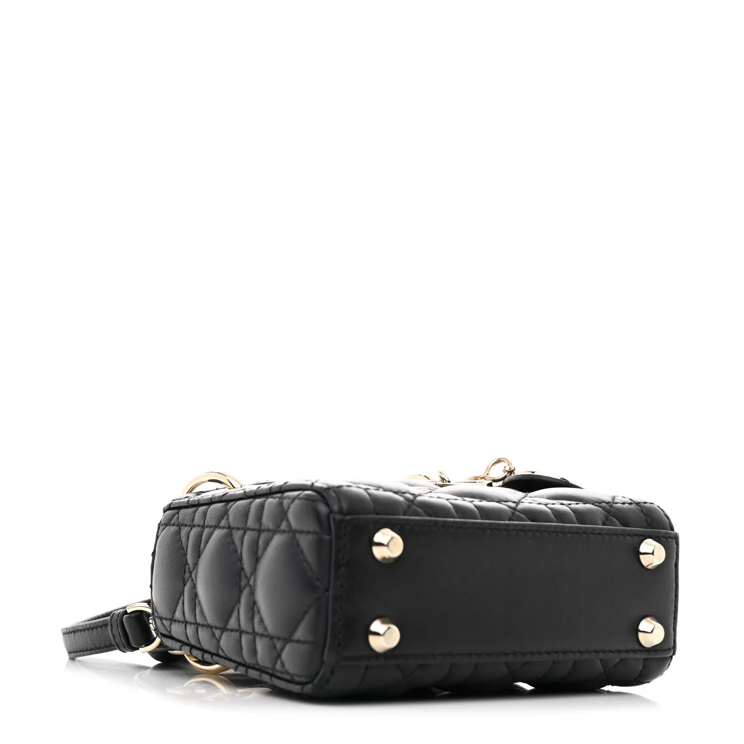 Lambskin Cannage Micro Lady Dior Black