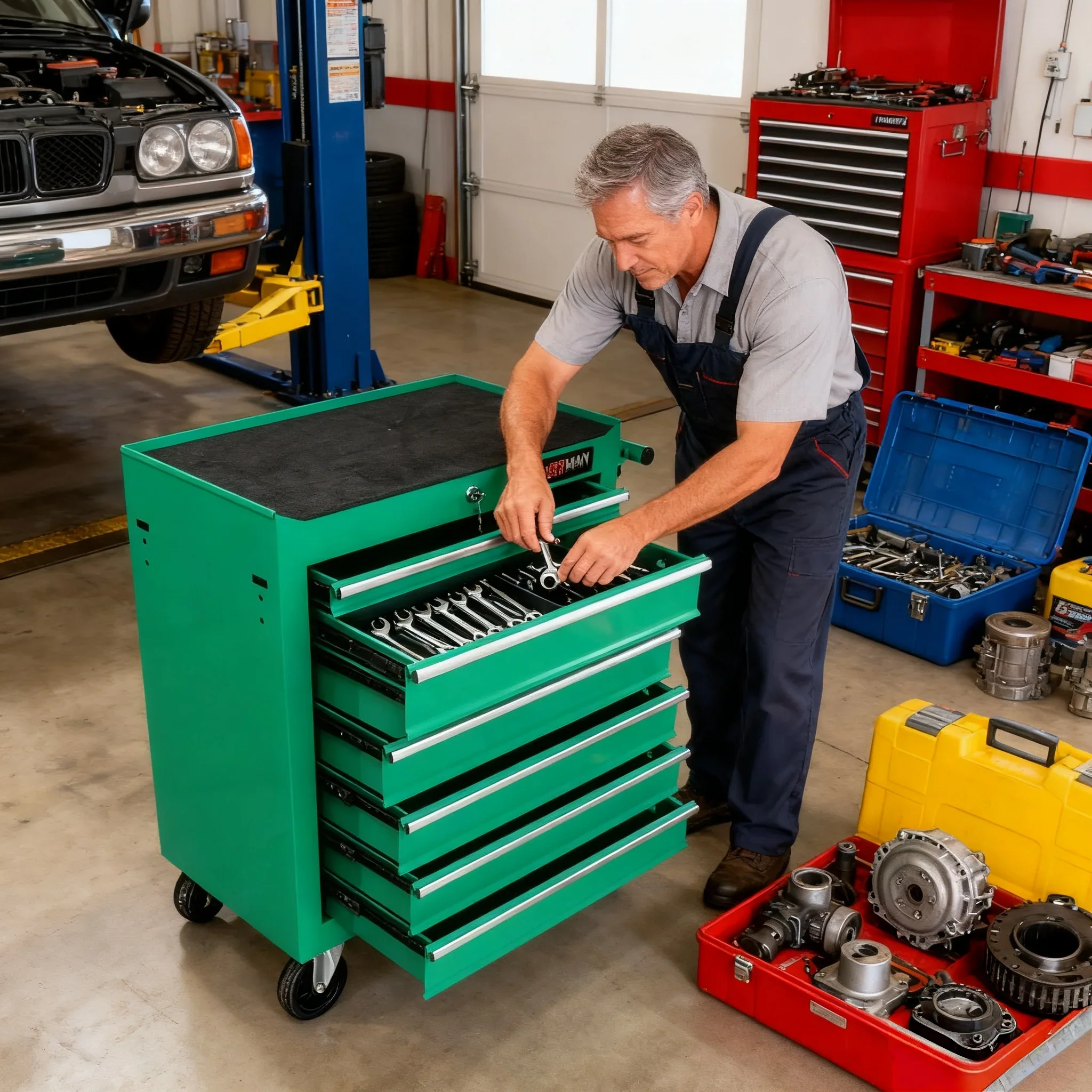 ARTMAN 7 Drawer Tool Rolling Storage Cart ,Tool Boxes Tool Chest with Wheels and Drawers for Garage Workshop Warehouse