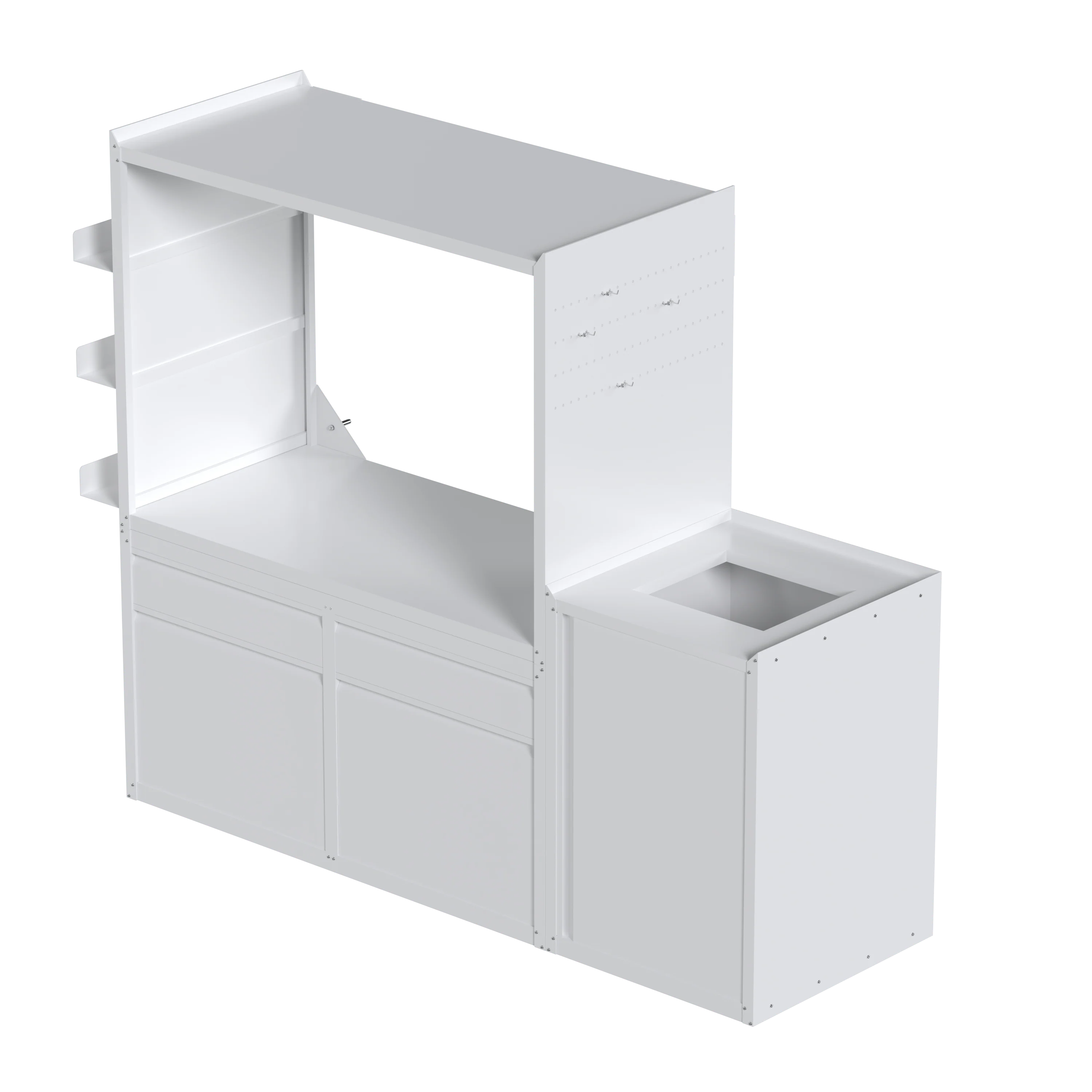 AECOJOY Laundry Pedestal with Sink Cabinet 1300LBS Heavy Duty Universal Washing Machine Stand Base Raiser
