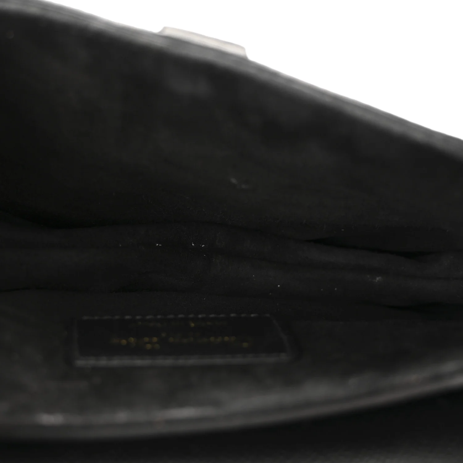 Grained Calfskin Mini Saddle Bag With Strap Black