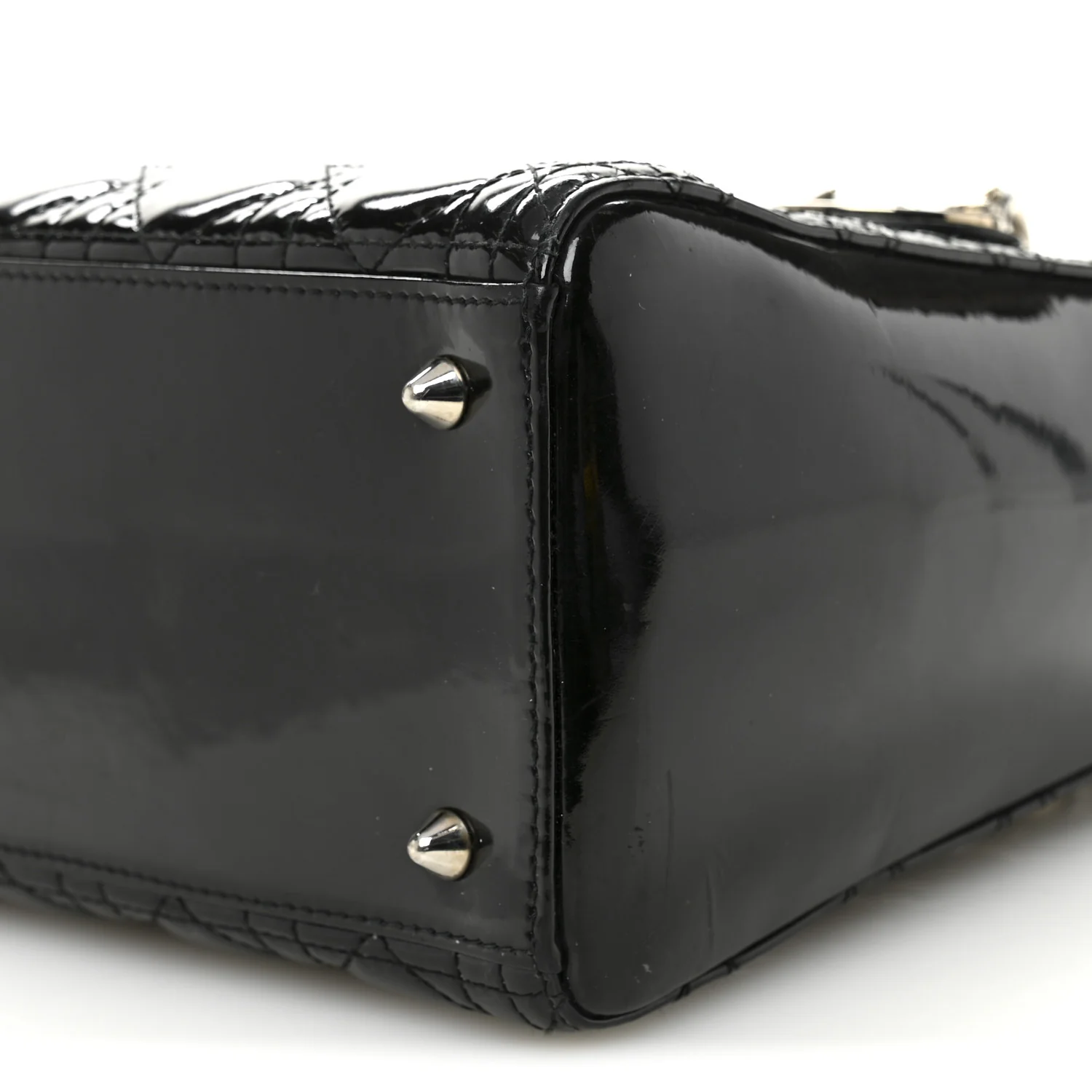 Patent Cannage Medium Lady Dior Black