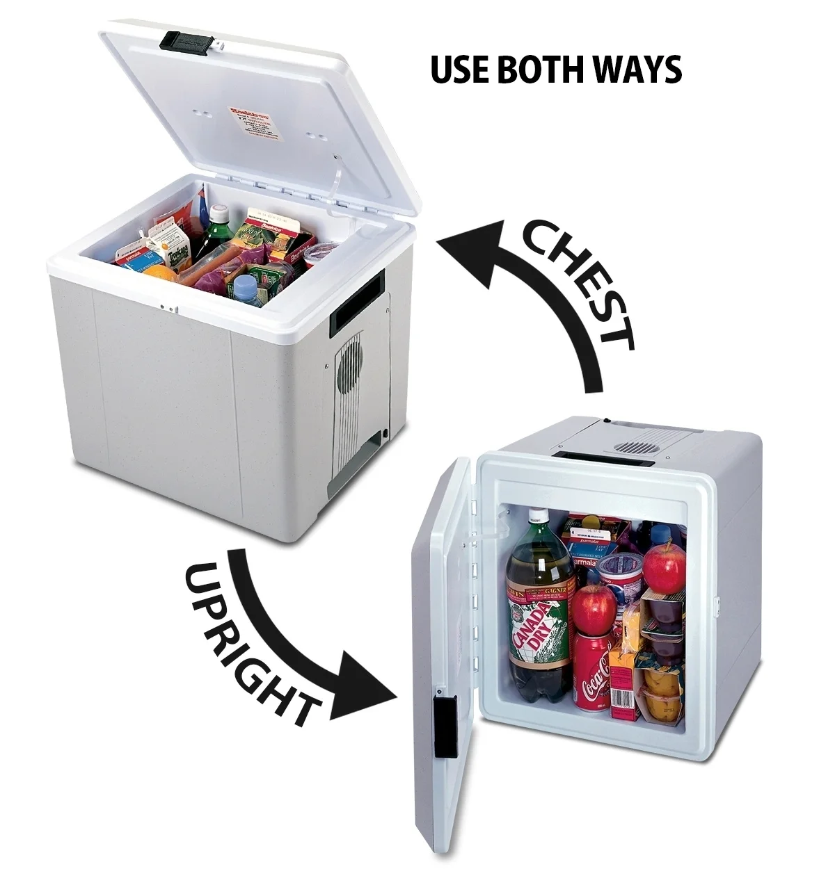 Koolatron 12V Electric Cooler/Warmer 27 L (29 Qt), Two - Way Design, Gray