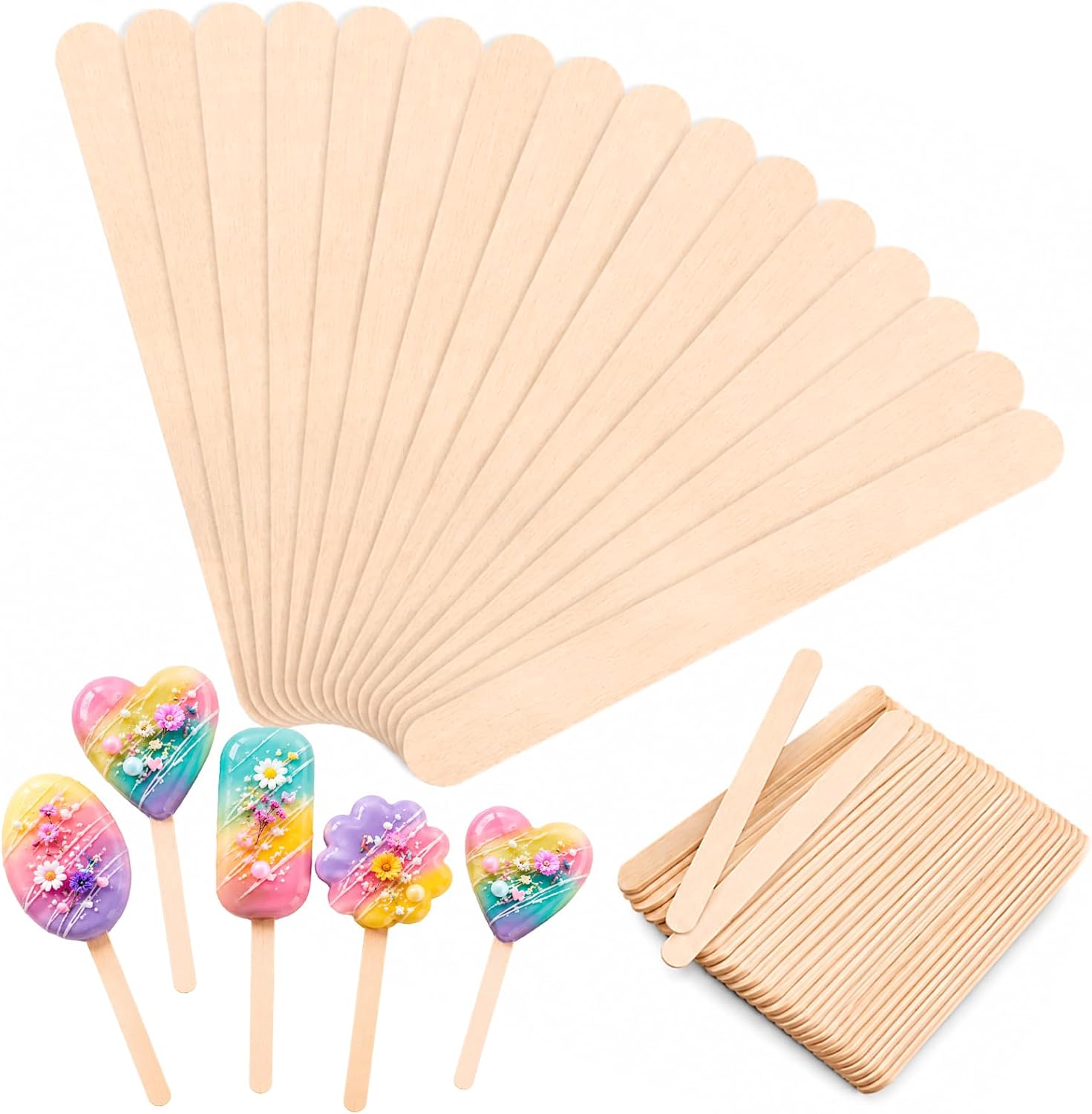 Juome Cake Pop Mold Kit, Large Cakesicle Molds Silicone with Sticks & Bags