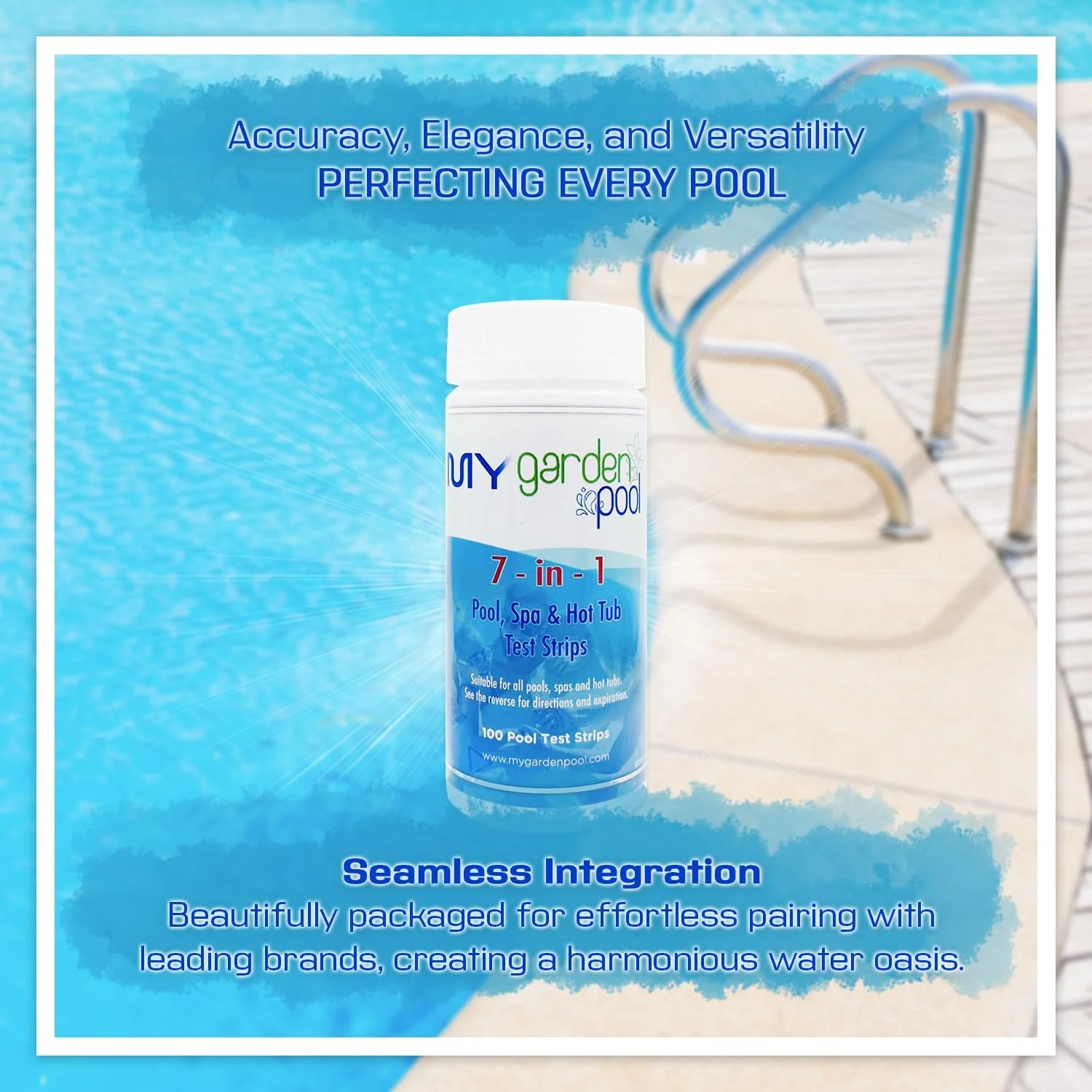 Leisure Time E5 Spa 56 Chlorinating Granules for Spas and Hot Tubs, 5-Pounds with My Garden Pool 20 Ct. Test Strips - 2 Pack