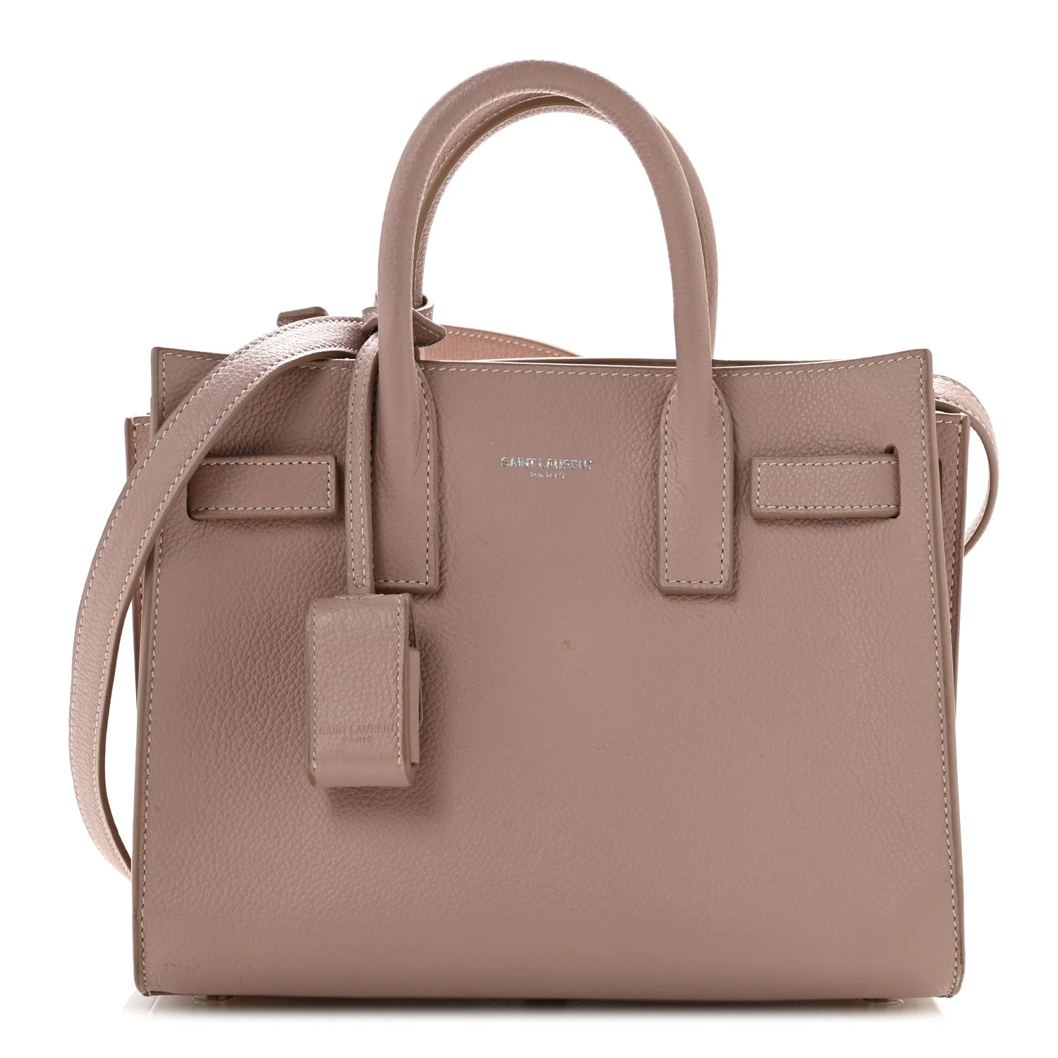 Grained Calfskin Nano Sac De Jour Pale Blush