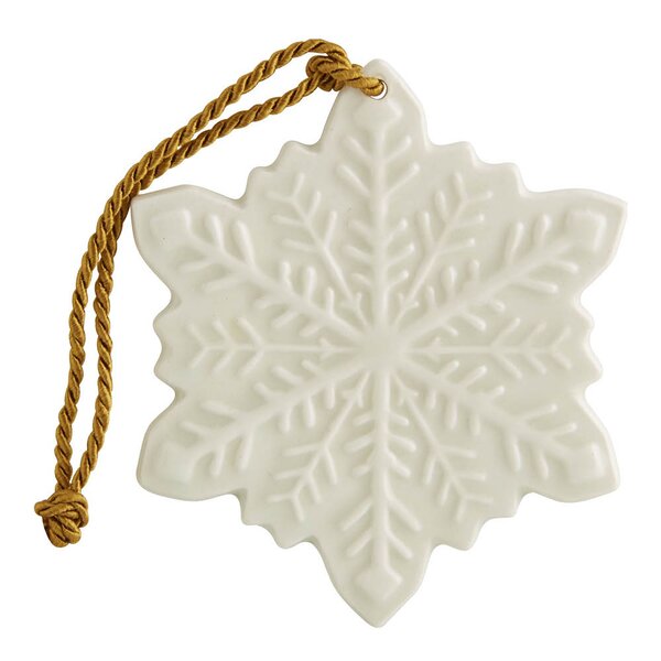 Juleornament snøkrystall 9 cm hvit