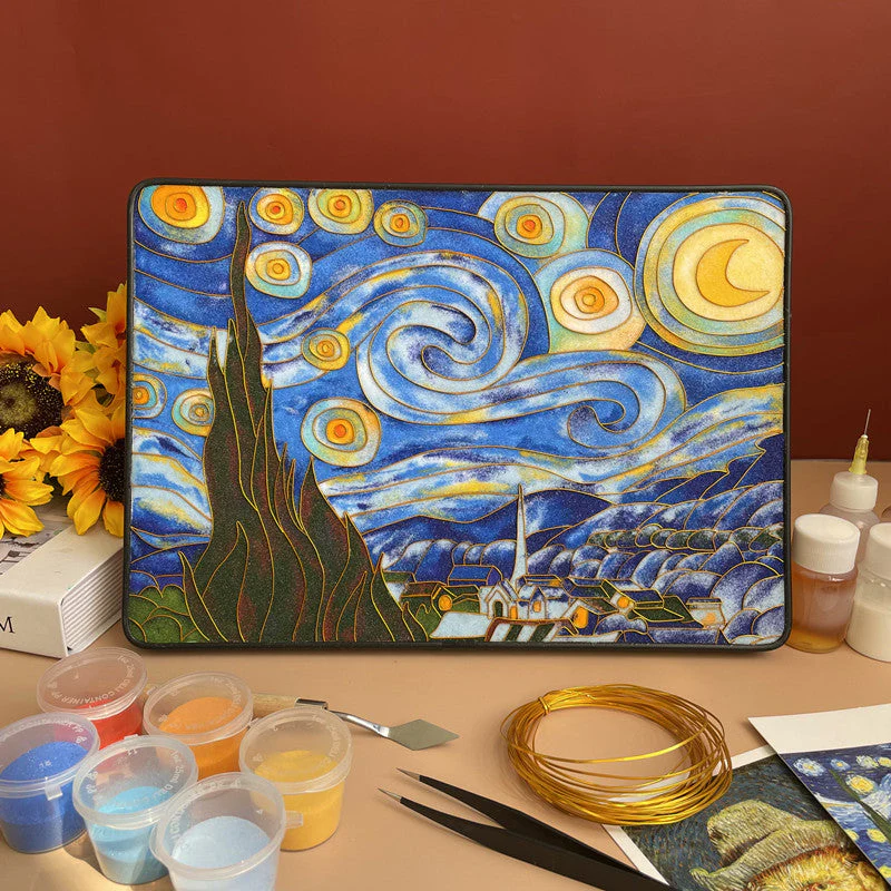 Van Gogh Beginner Cloisonné Enamel DIY Kit, with Tutorial& All Tools