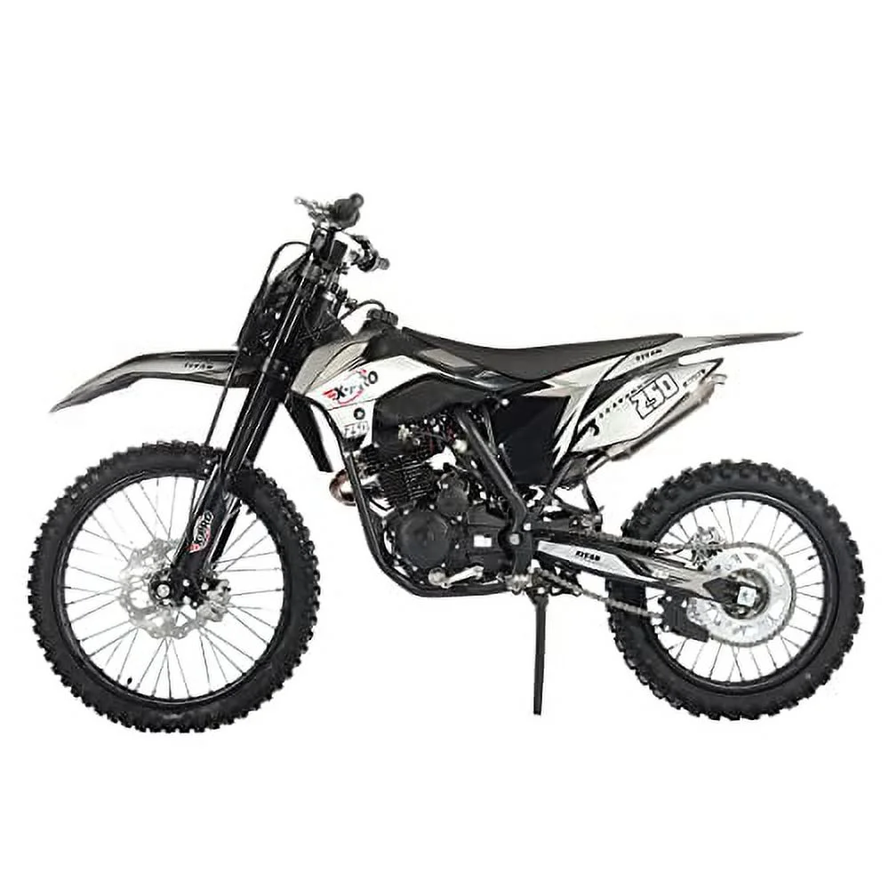 Brand New Titan 250cc Gas Pit Dirt Bike with LED Headlight, 5-Speed Manual Transmission, Electric/Kick Start! Big 21"/18" Wheels!(Black) - Image 4