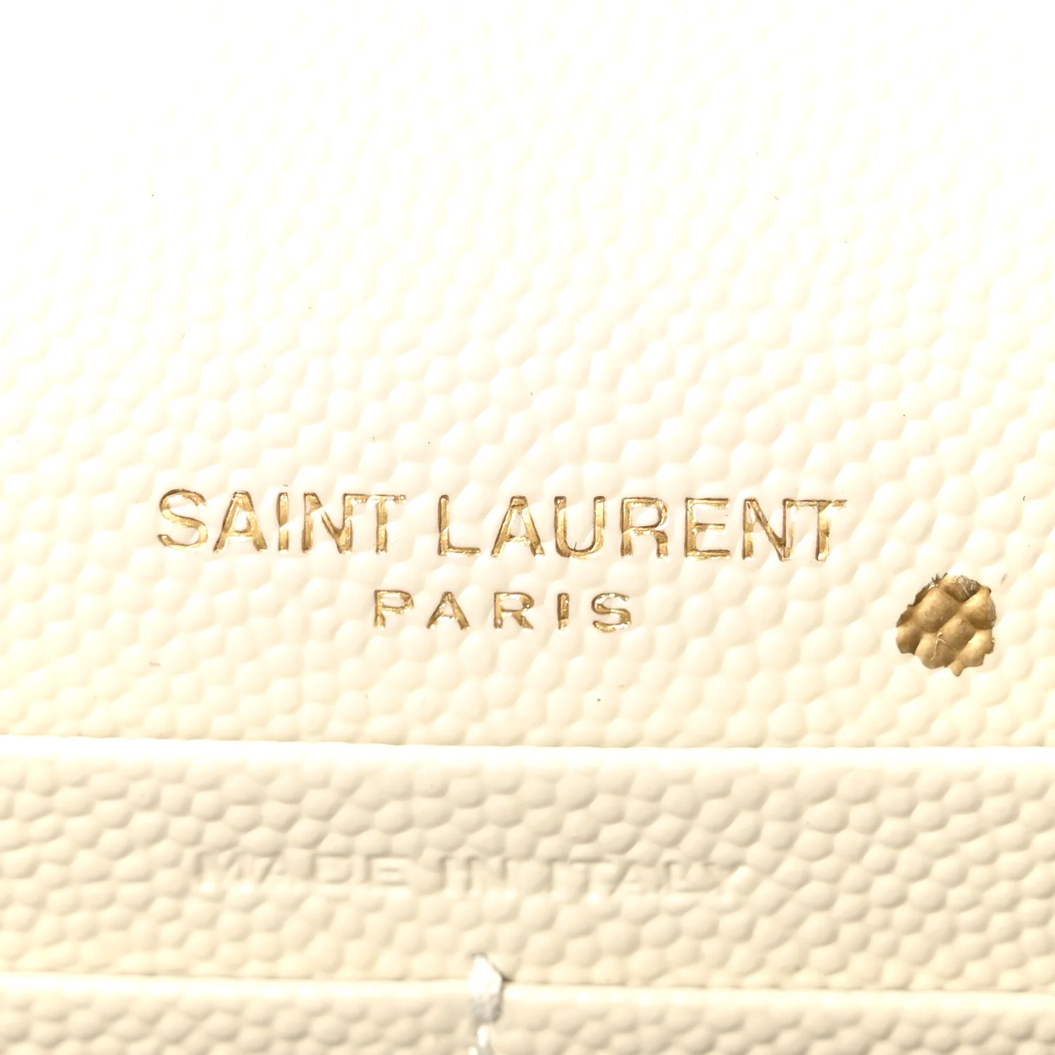 Grain De Poudre Matelasse Chevron Monogram Envelope Chain Wallet Crema Soft