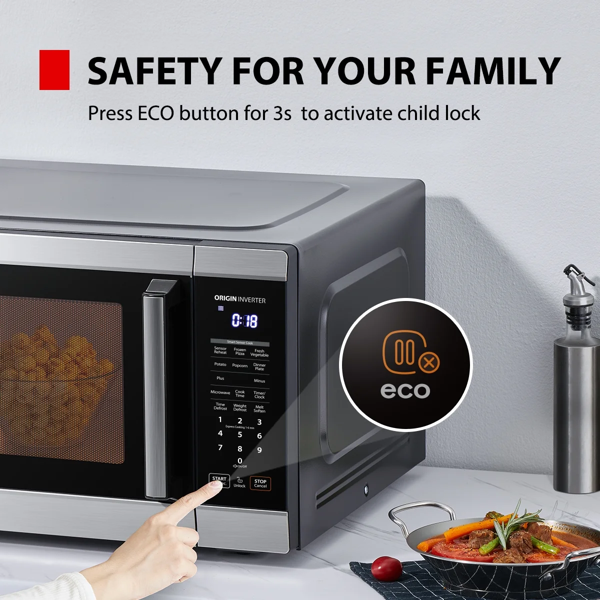 Toshiba 2.2 Cu. Ft. 24.4'' Microwave Oven in Stainless Steel