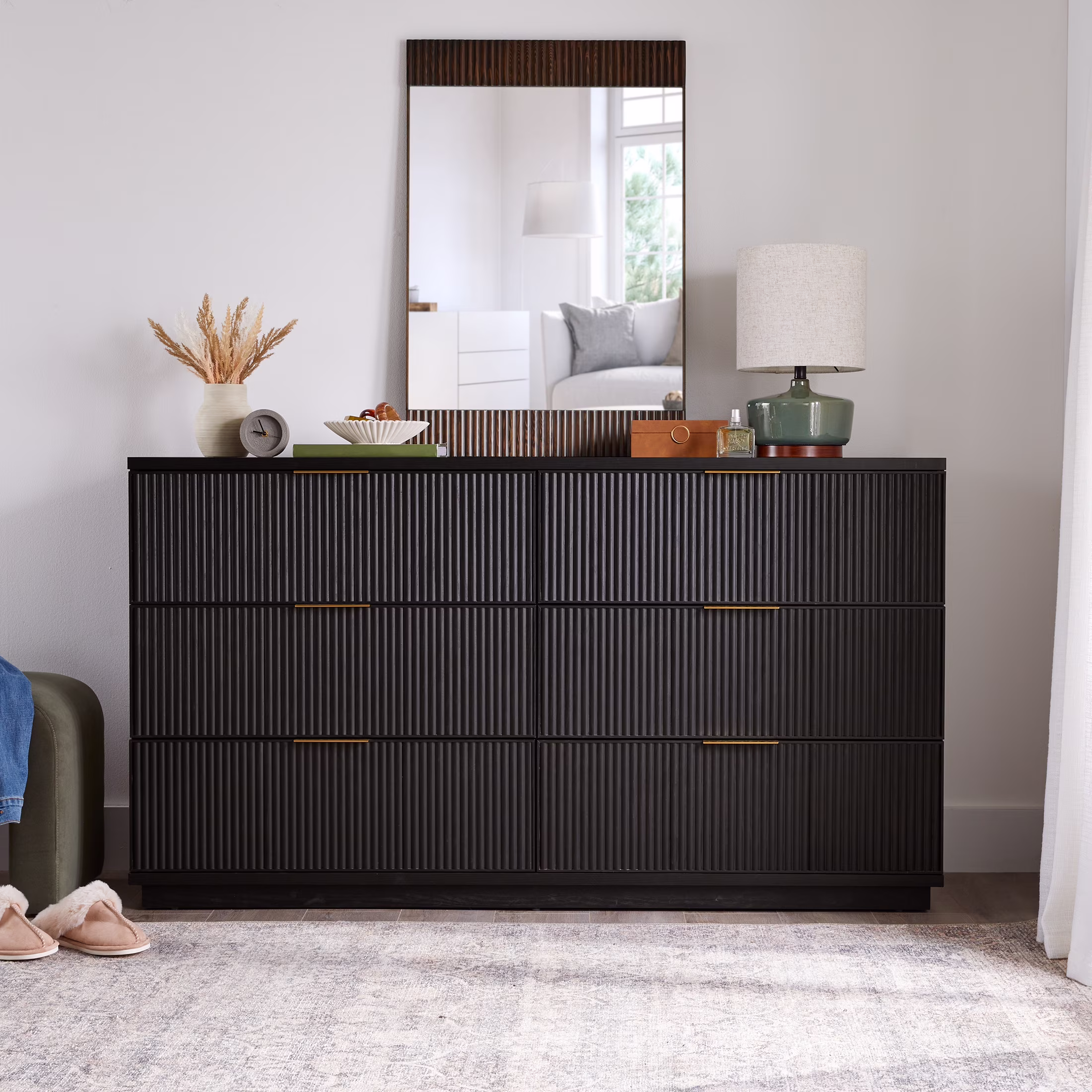 Better Homes and Gardens Lillian 6 Drawer Dresser, White