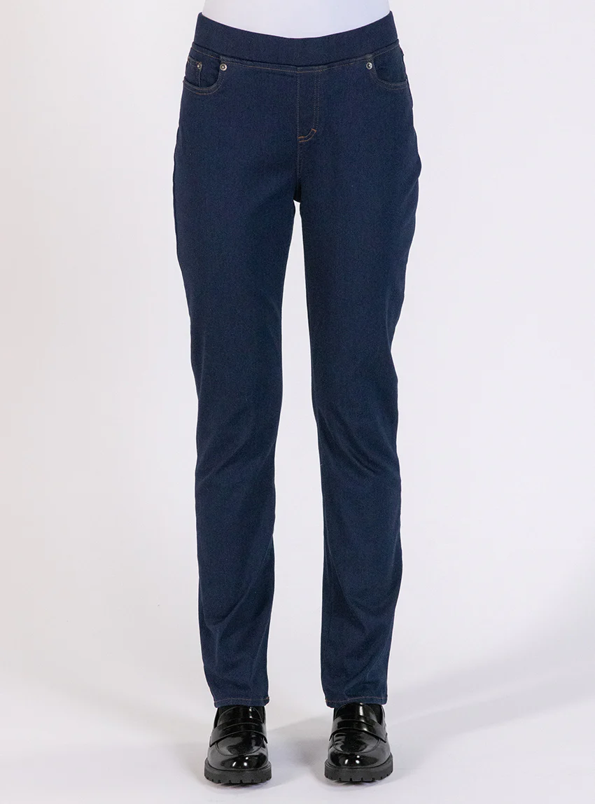 Jegging femme coton bleu indigo