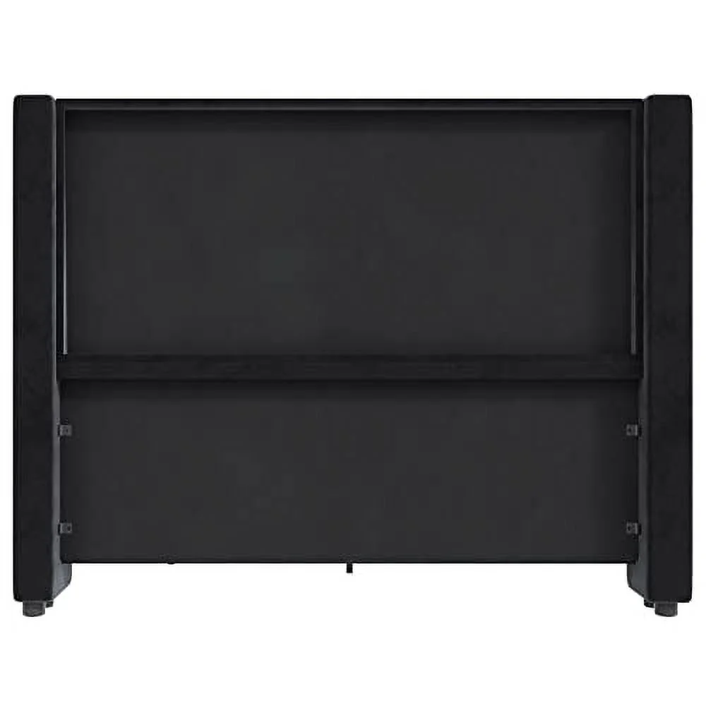 Vanacc Queen Bed Frame Upholstered Bed Wingback Headboard Velvet Tufted Diamond Button/No Box Spring Needed/Easy Assembly/Gray