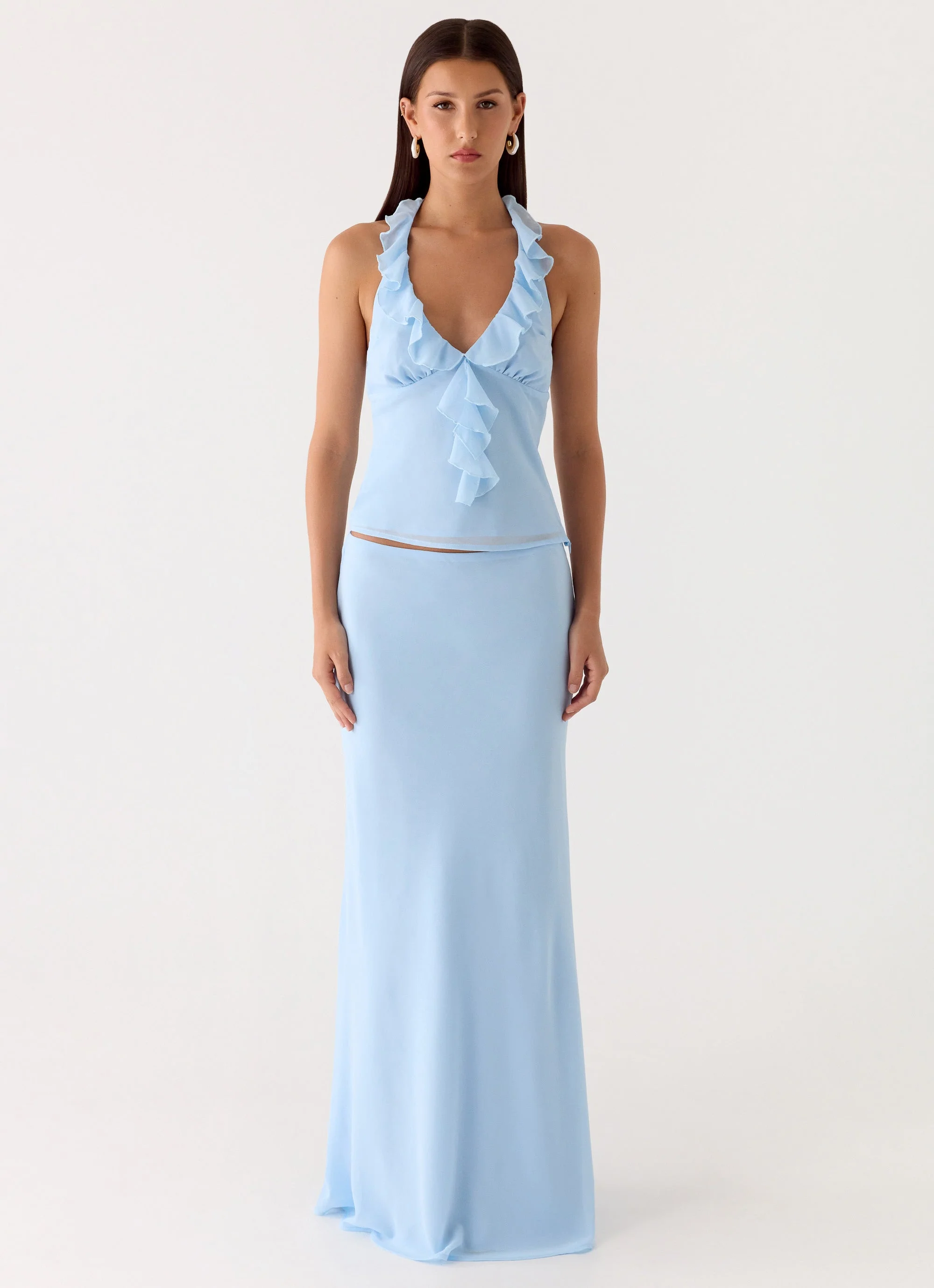 Log In Halter Top - Blue