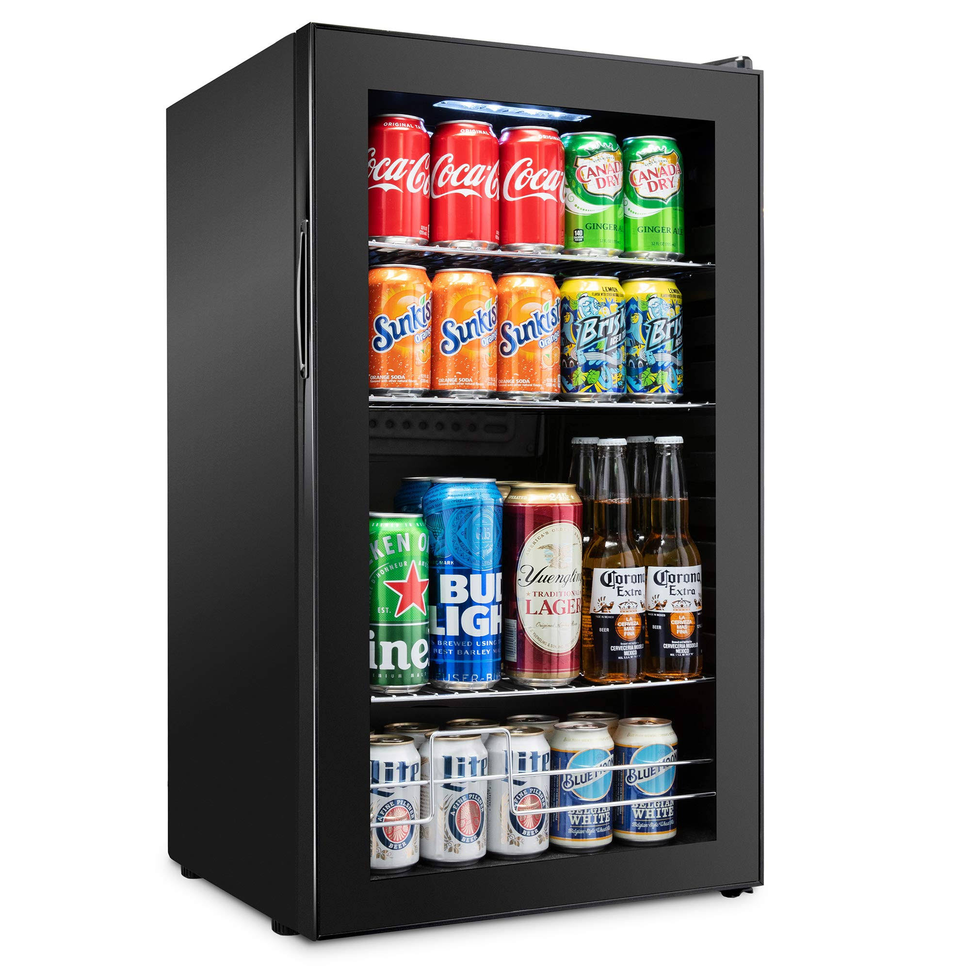 Ivation 126 Can Beverage Refrigerator | Freestanding Ultra Cool Mini D
