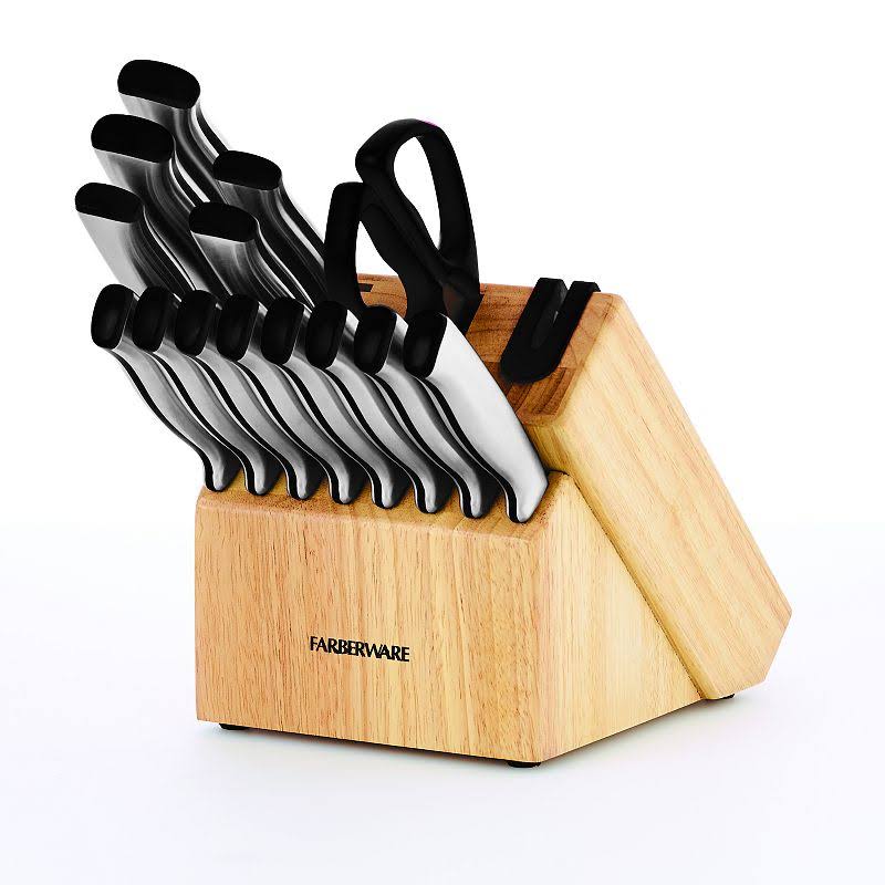 Farberware Edgekeeper 15-Pc. Cutlery Set, Black
