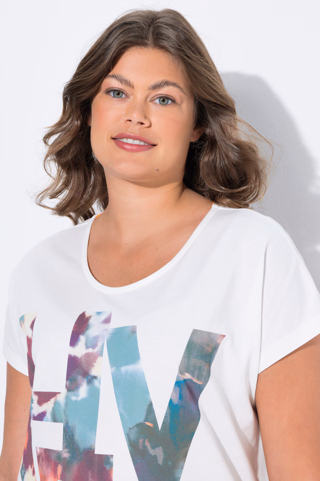 Half-sleeve crew neck T-shirt