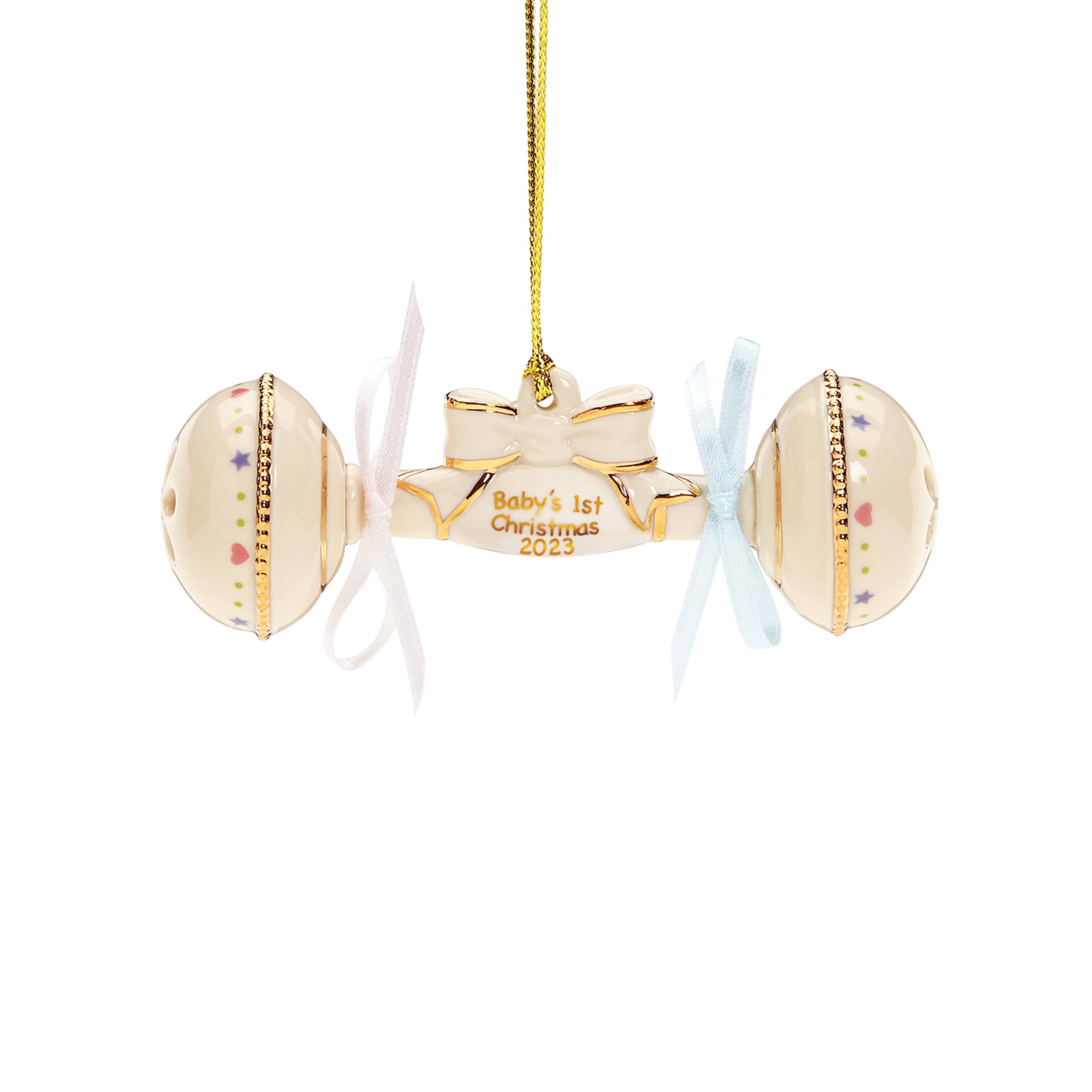 Lenox 2023 Baby's 1st Christmas Rattle Ornament