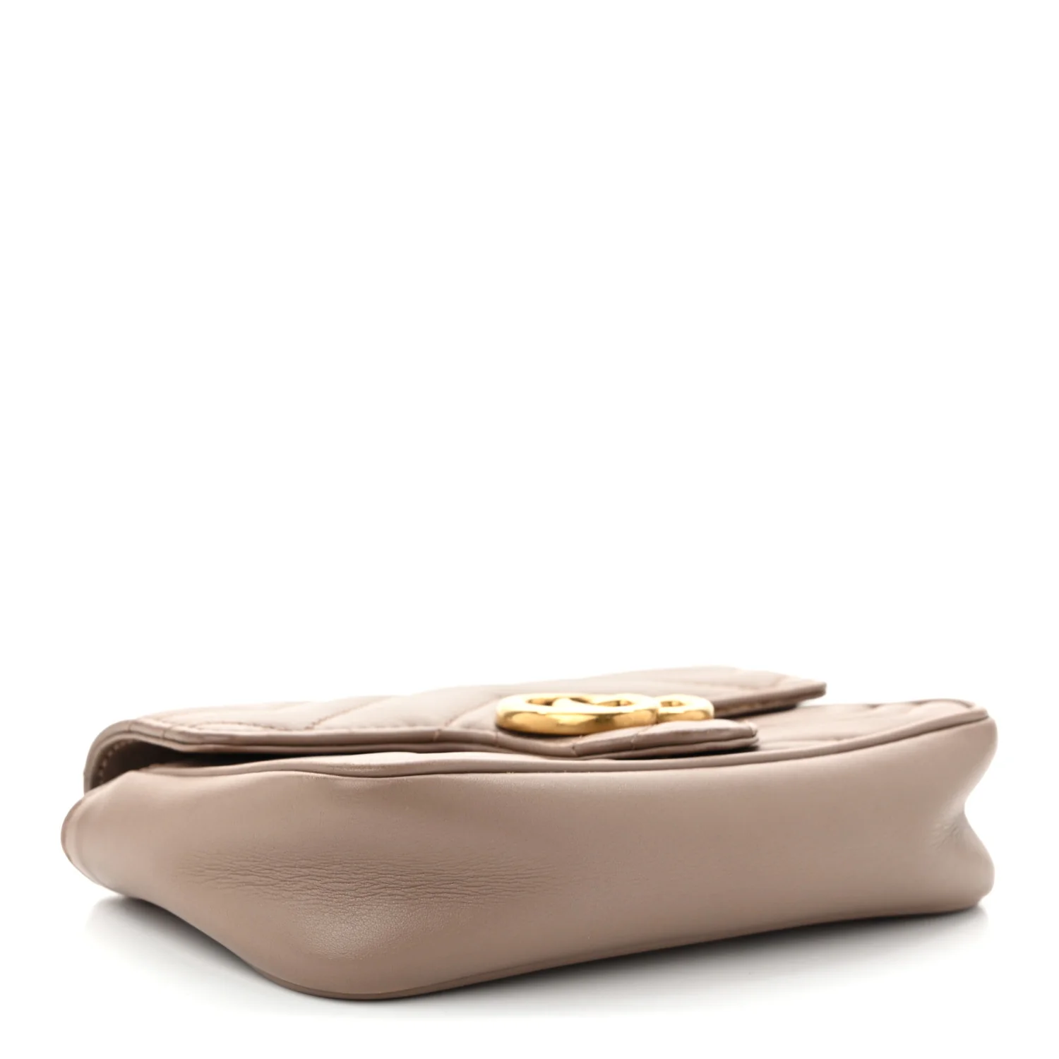Calfskin Matelasse Super Mini GG Marmont Shoulder Bag Porcelain Rose